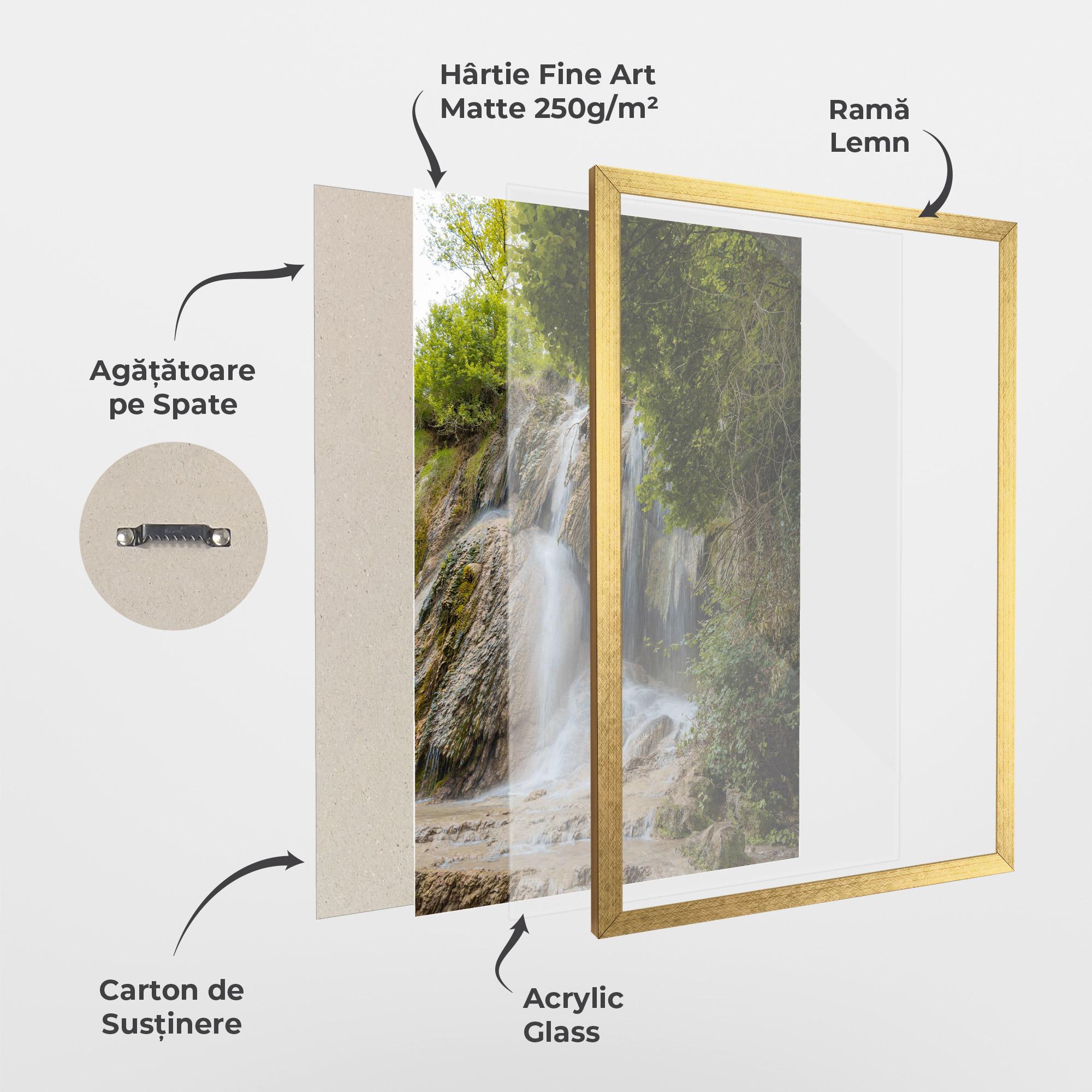 Poster Înrămat Forest Waterfall View mockup 1