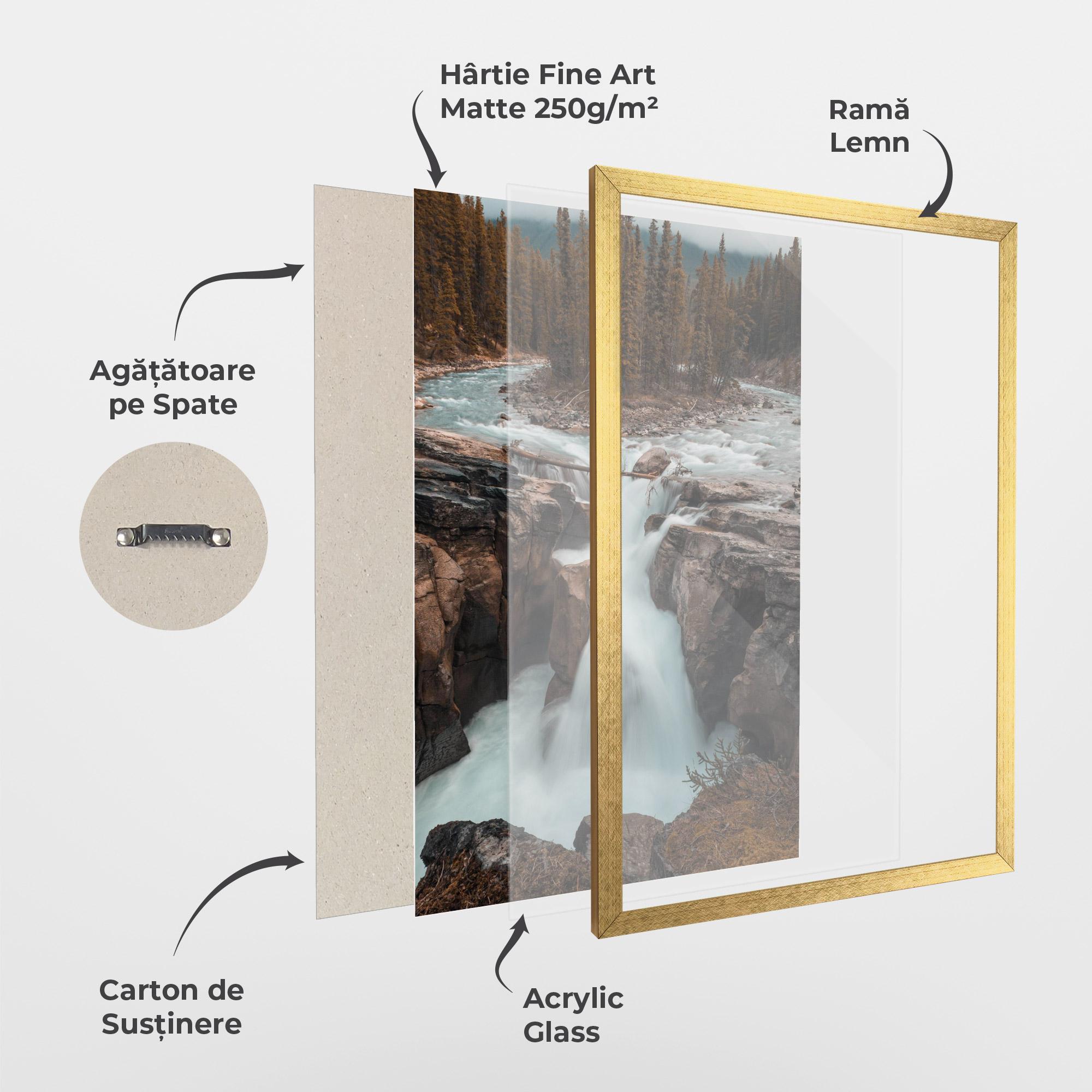 Poster Înrămat Orange Trees Waterfall mockup 1