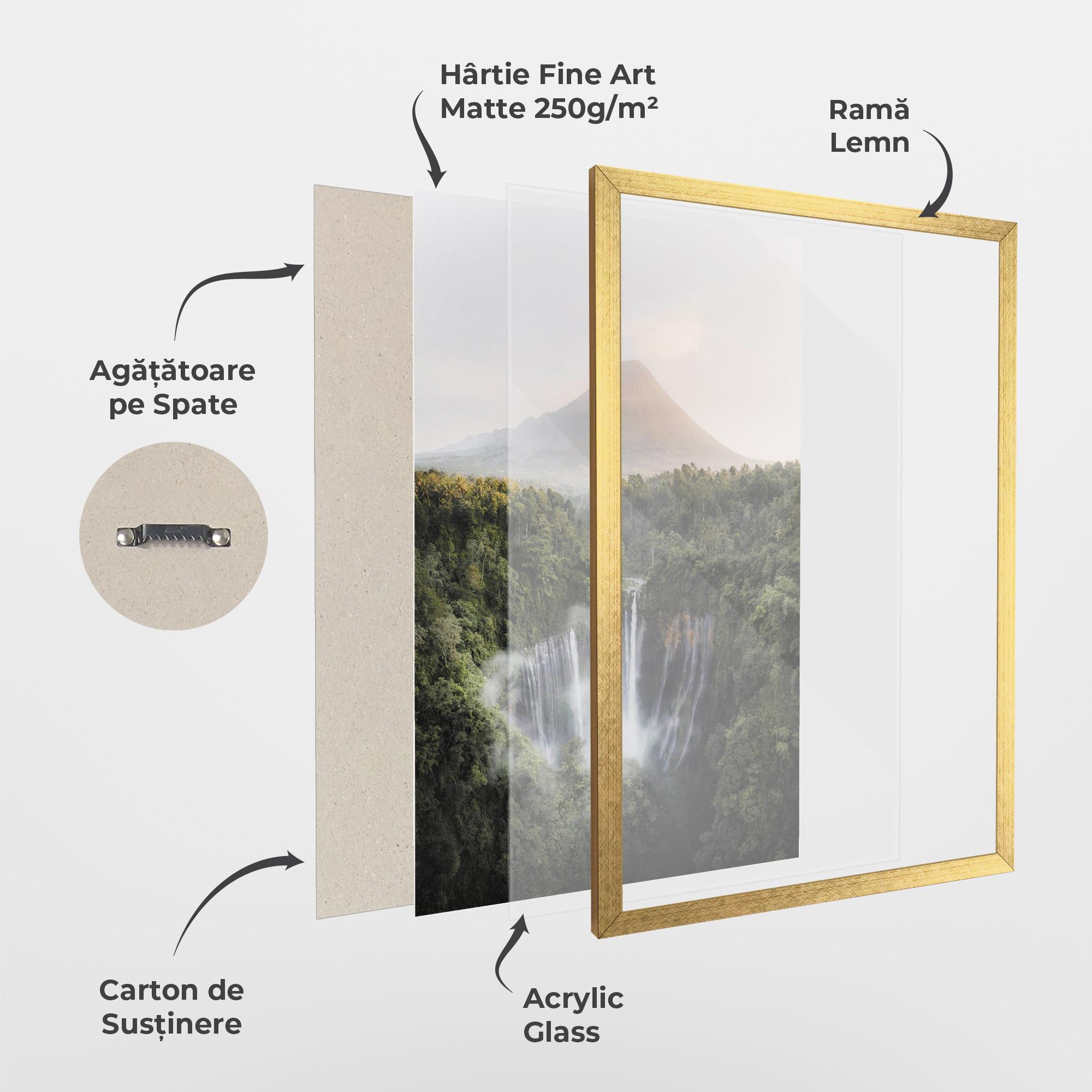 Poster Înrămat Vulcano Waterfall mockup 1