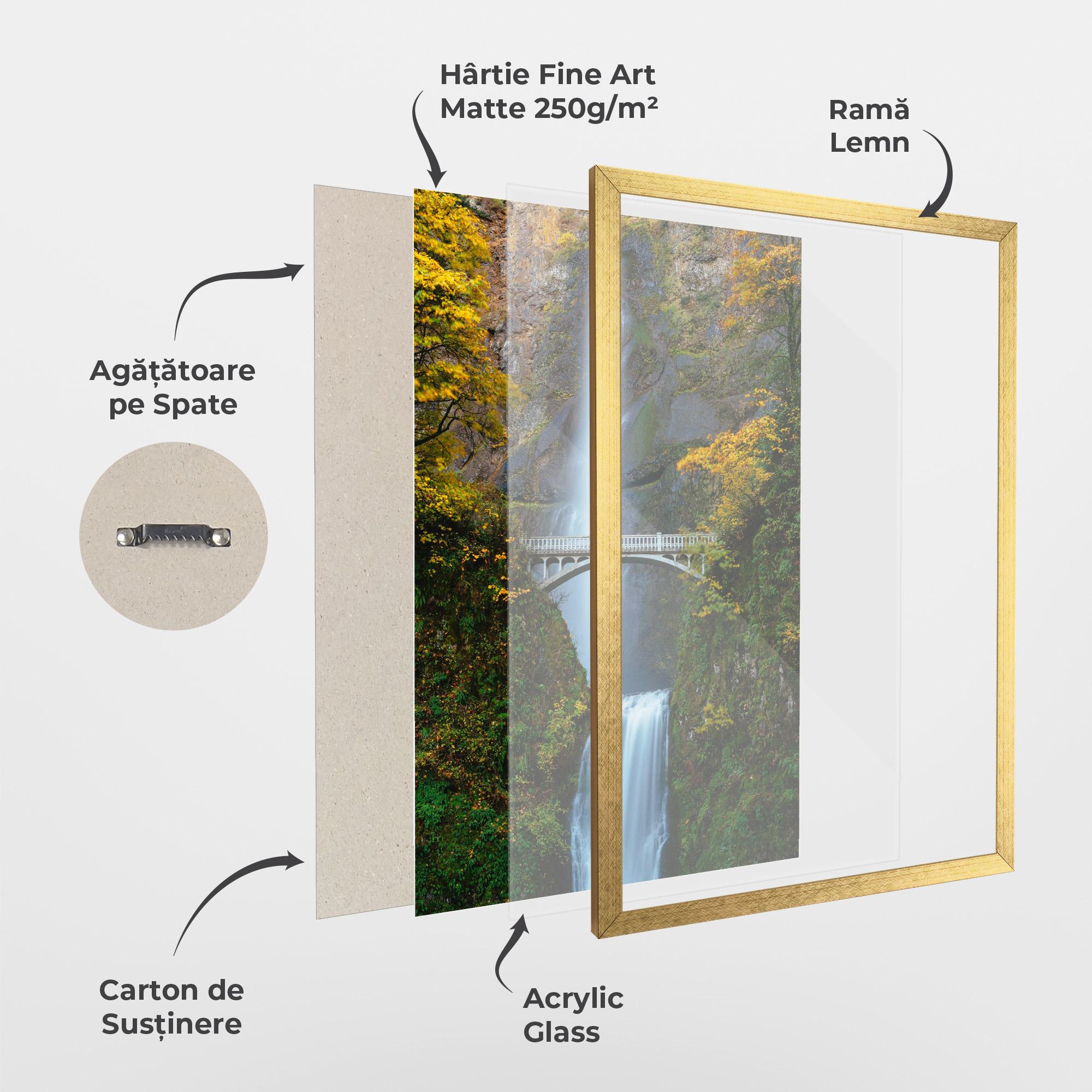 Poster Înrămat Yellow Leaves Bridge mockup 1