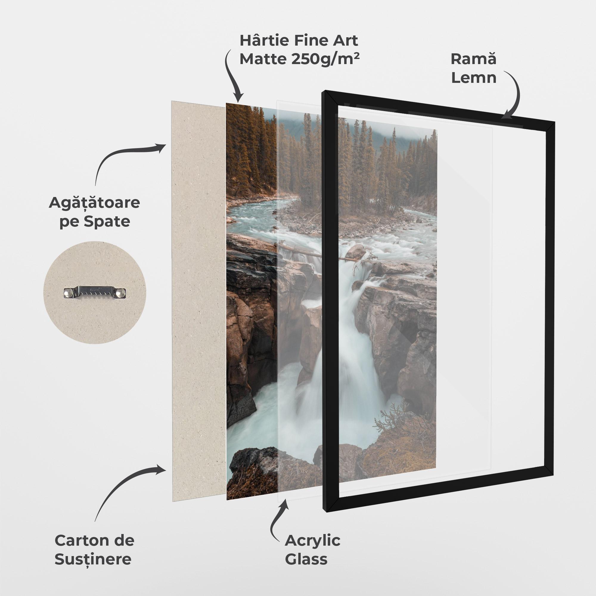 Poster Înrămat Orange Trees Waterfall mockup 1