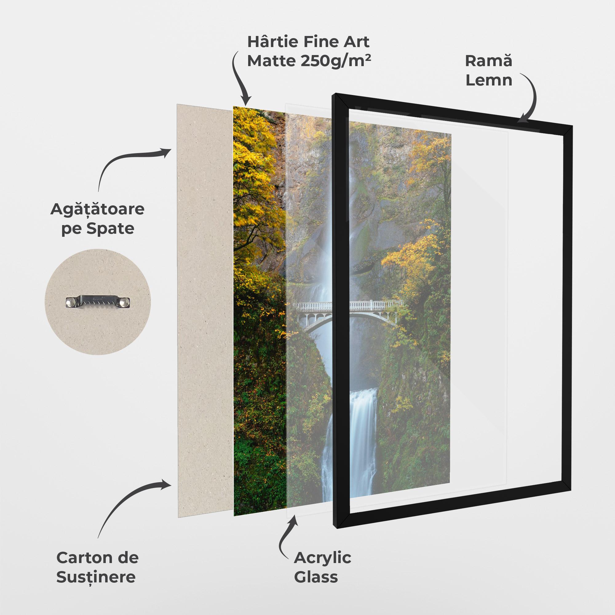 Poster Înrămat Yellow Leaves Bridge mockup 1