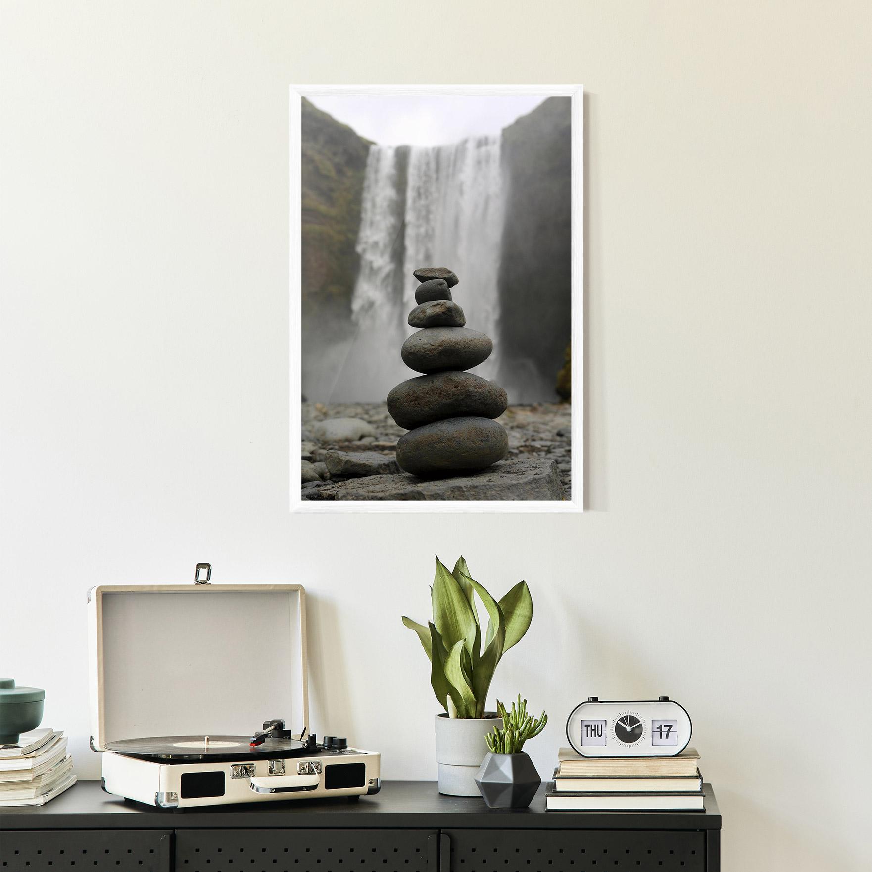 Poster Înrămat Balanced Rocks Waterfall mockup 2
