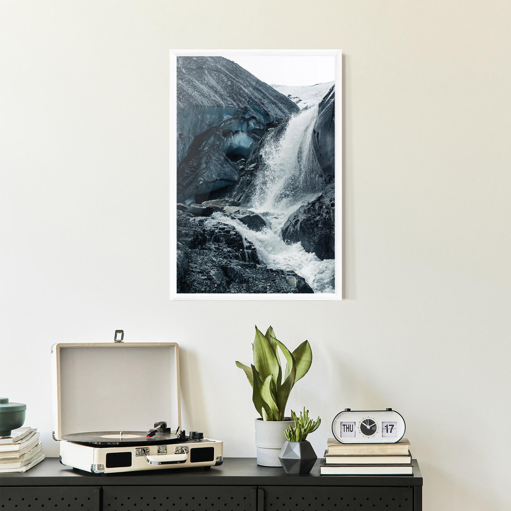 Poster Înrămat Blue Rocks Waterfall mockup 2