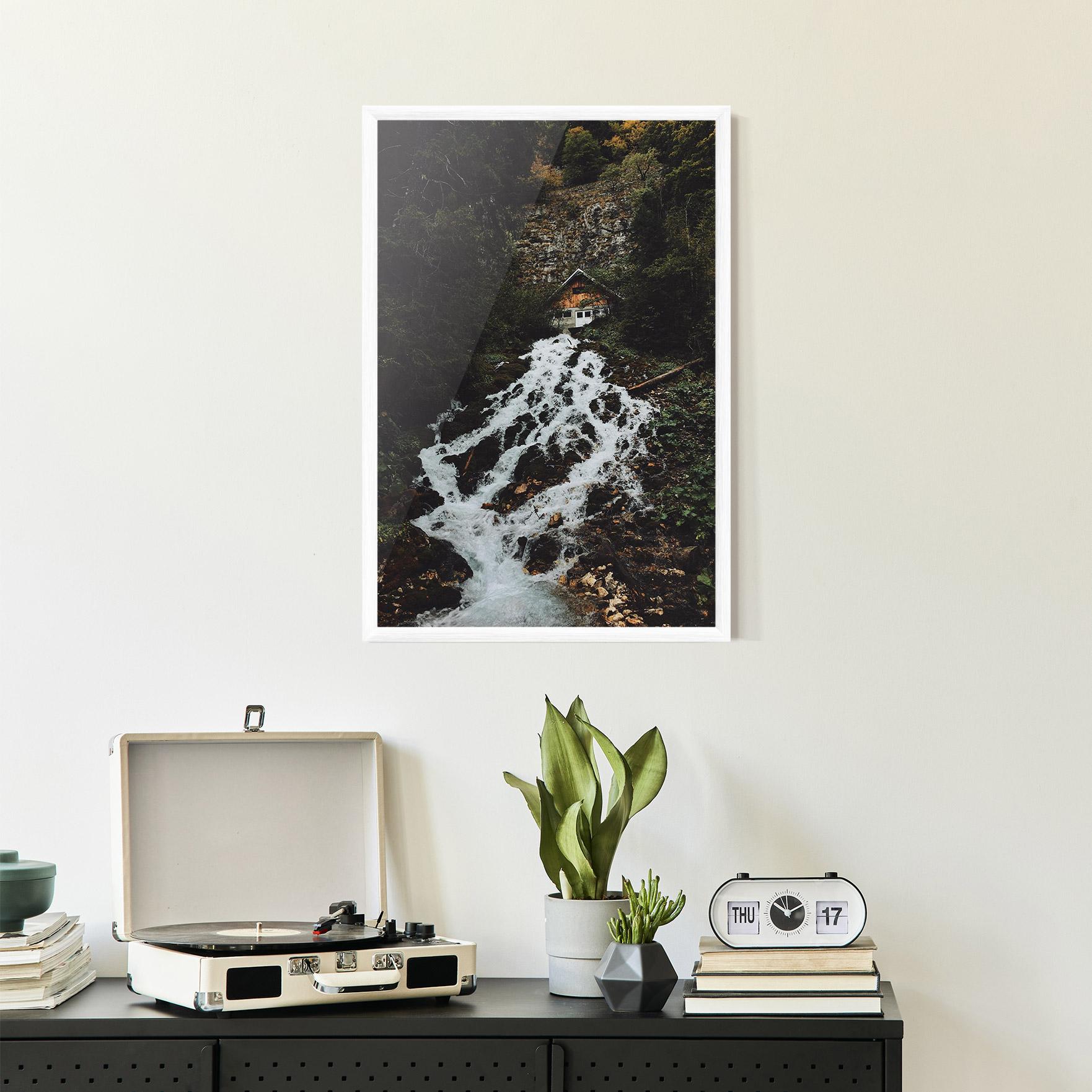 Poster Înrămat Waterfall From Home mockup 2