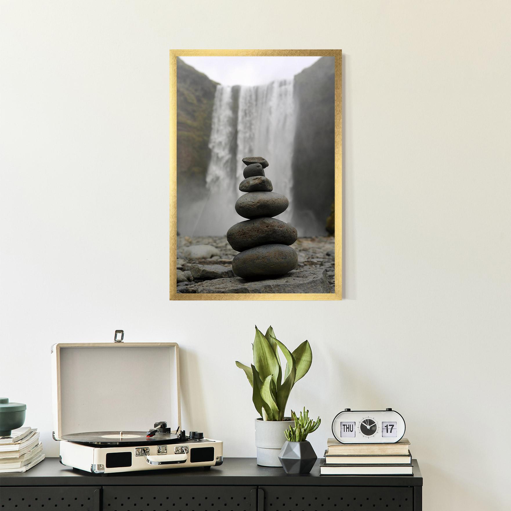 Poster Înrămat Balanced Rocks Waterfall mockup 2