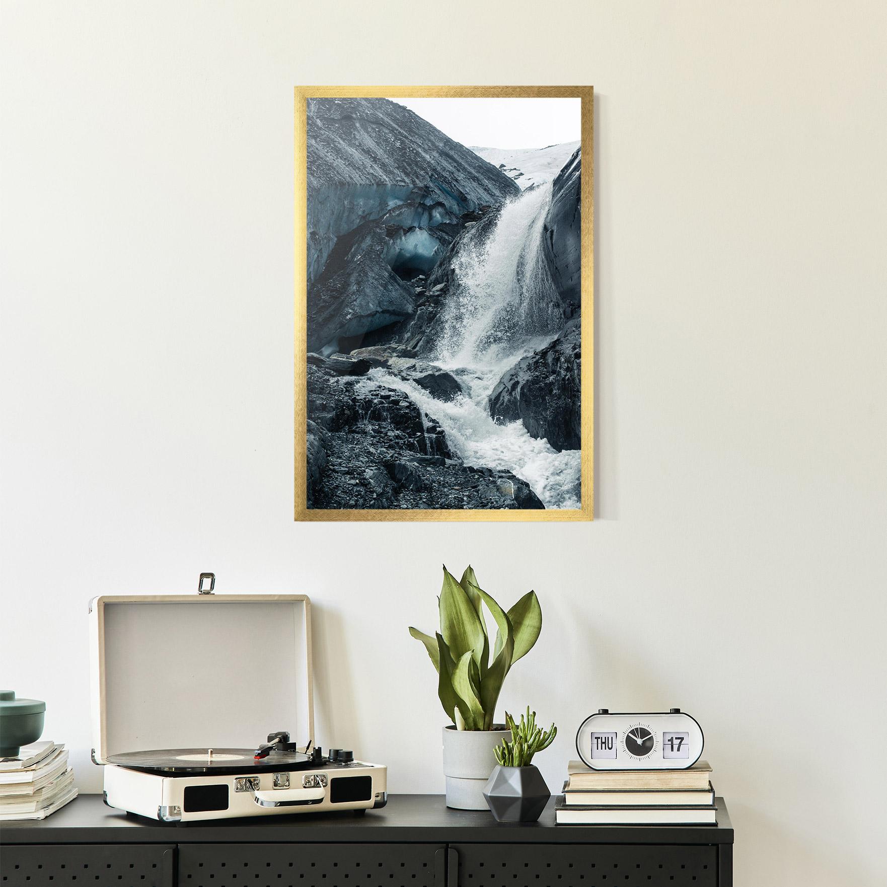 Poster Înrămat Blue Rocks Waterfall mockup 2