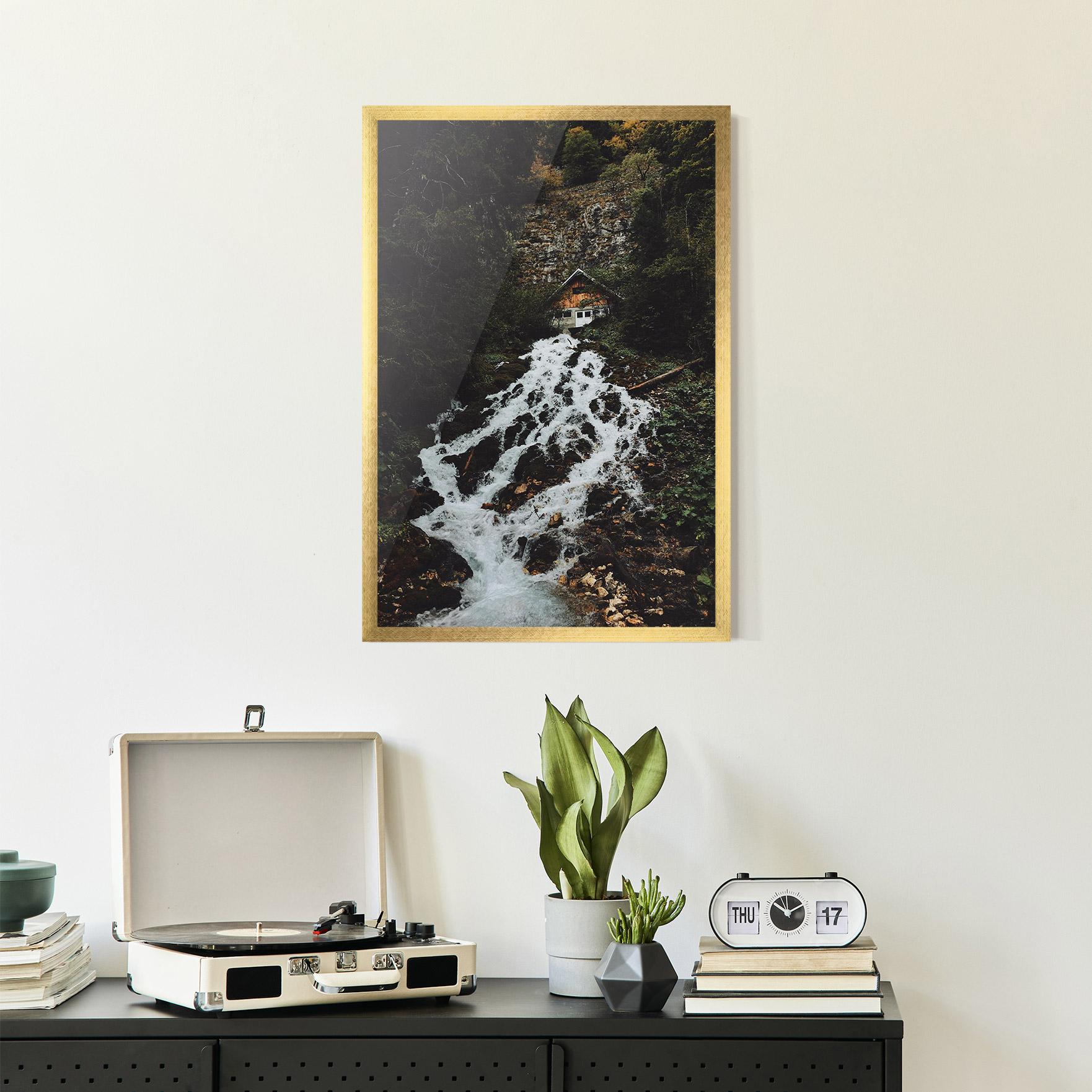 Poster Înrămat Waterfall From Home mockup 2