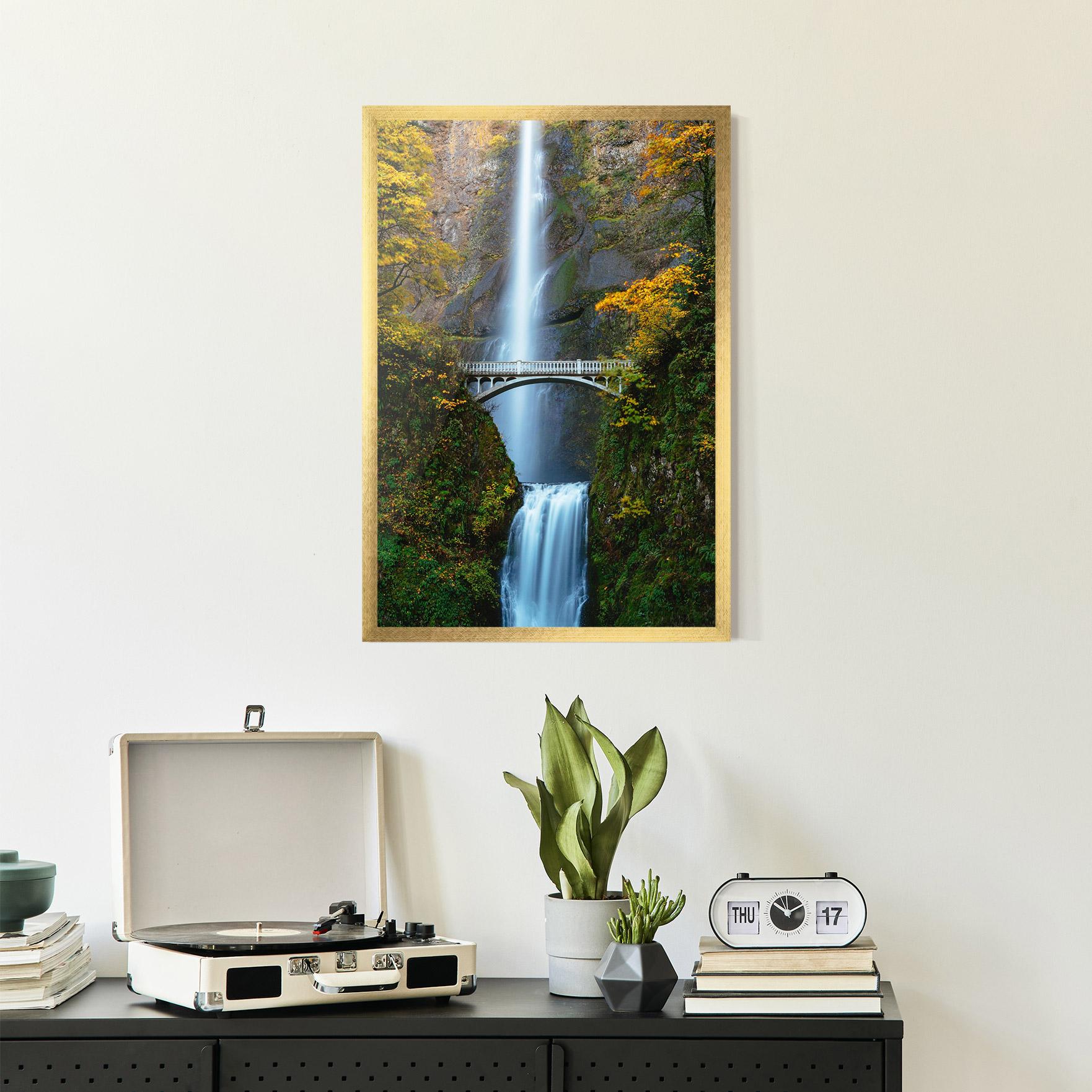 Poster Înrămat Yellow Leaves Bridge mockup 2