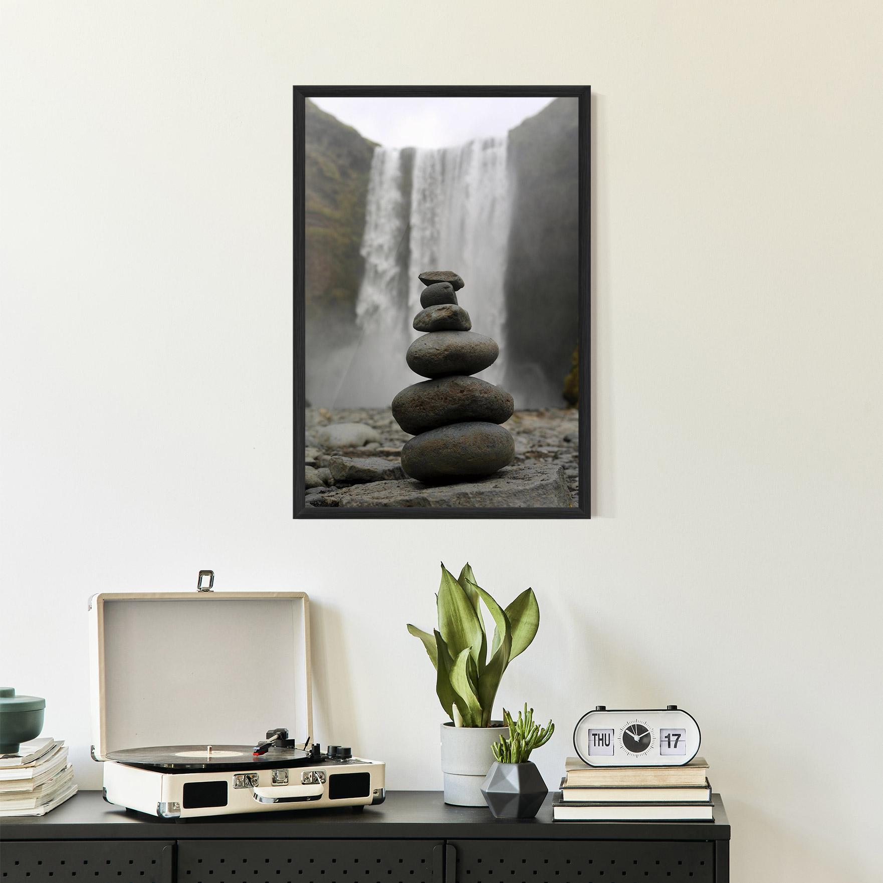Poster Înrămat Balanced Rocks Waterfall mockup 2