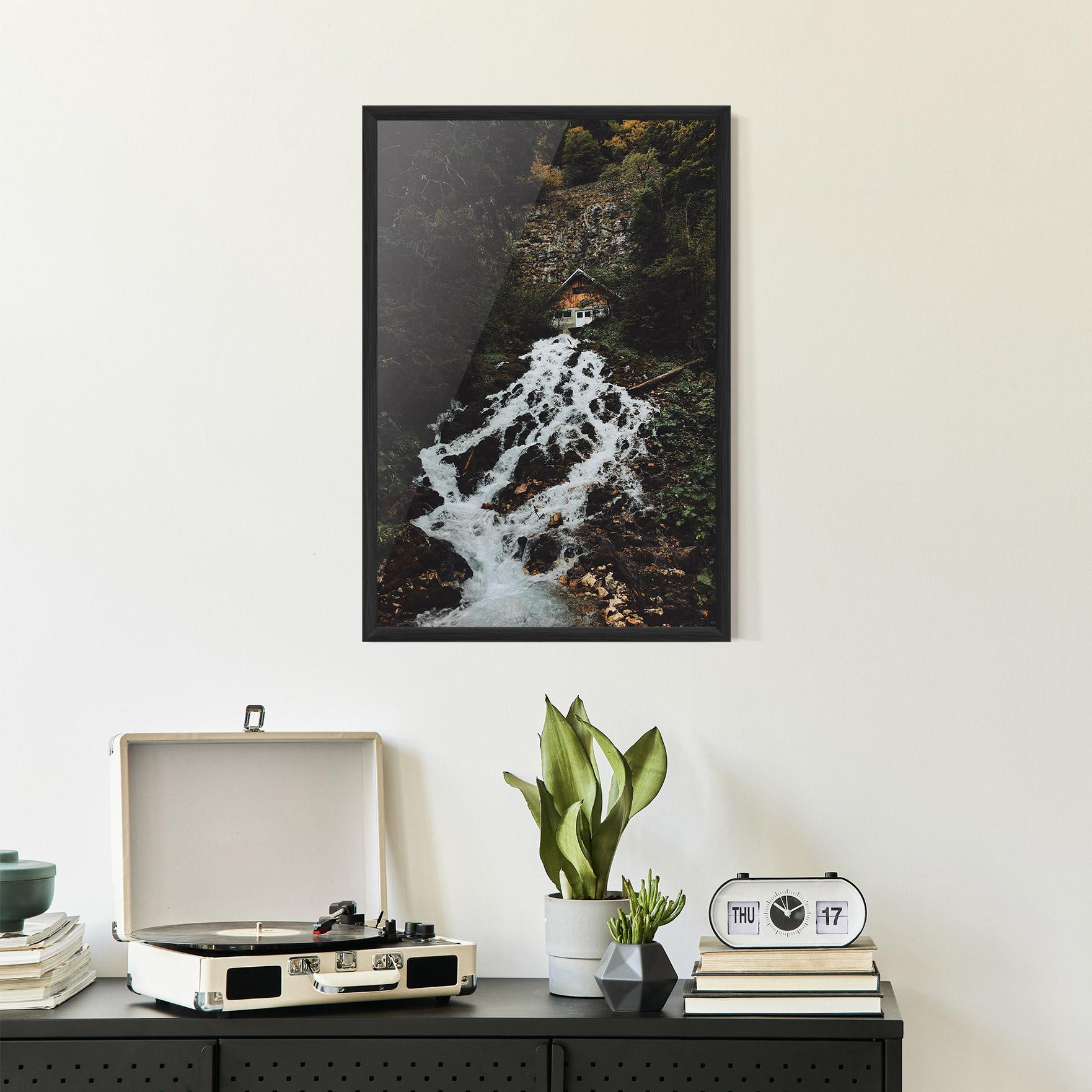 Poster Înrămat Waterfall From Home mockup 2