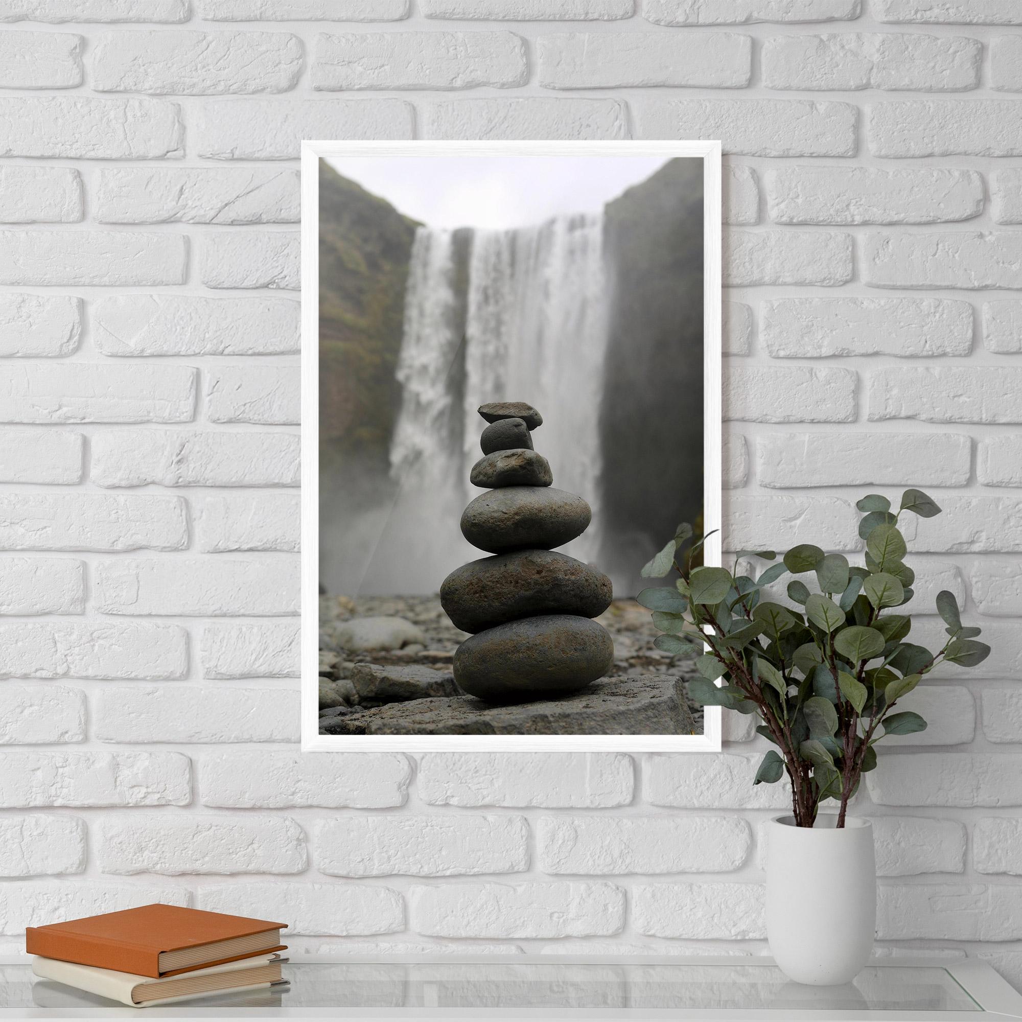 Poster Înrămat Balanced Rocks Waterfall mockup 5