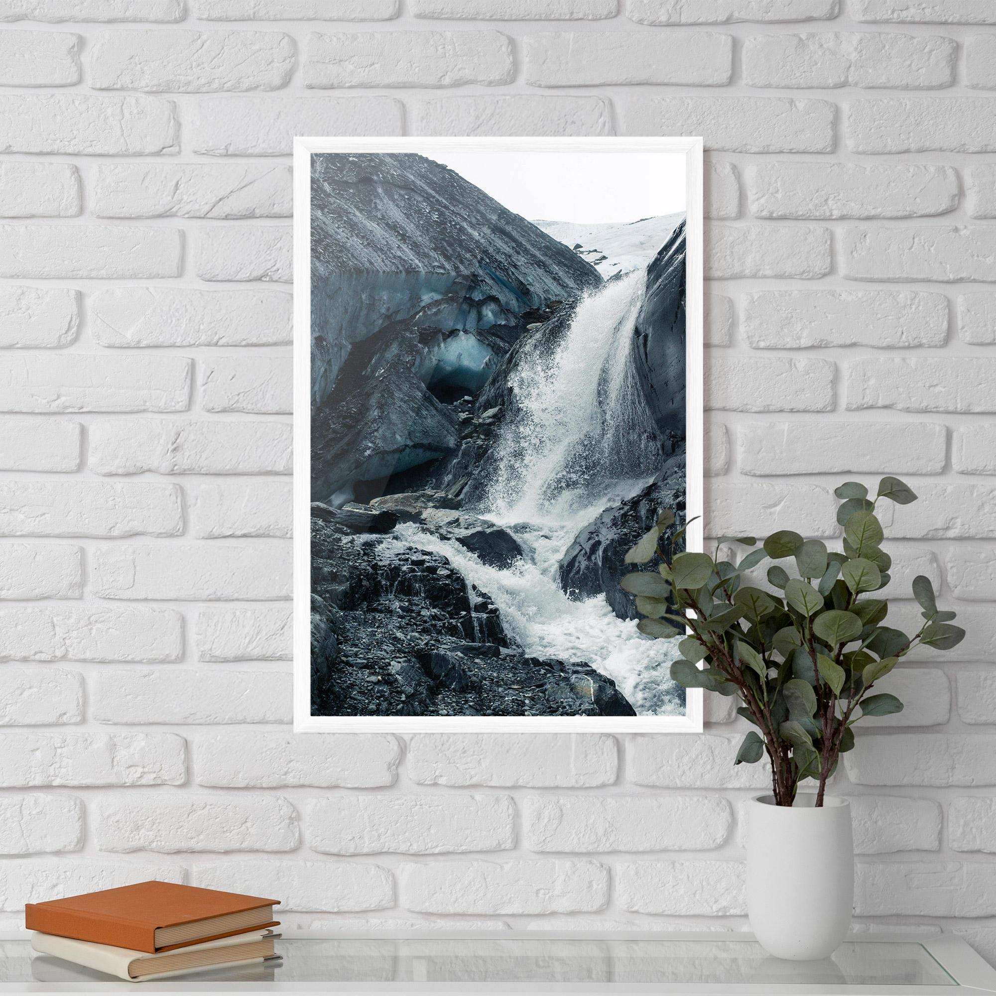 Poster Înrămat Blue Rocks Waterfall mockup 5