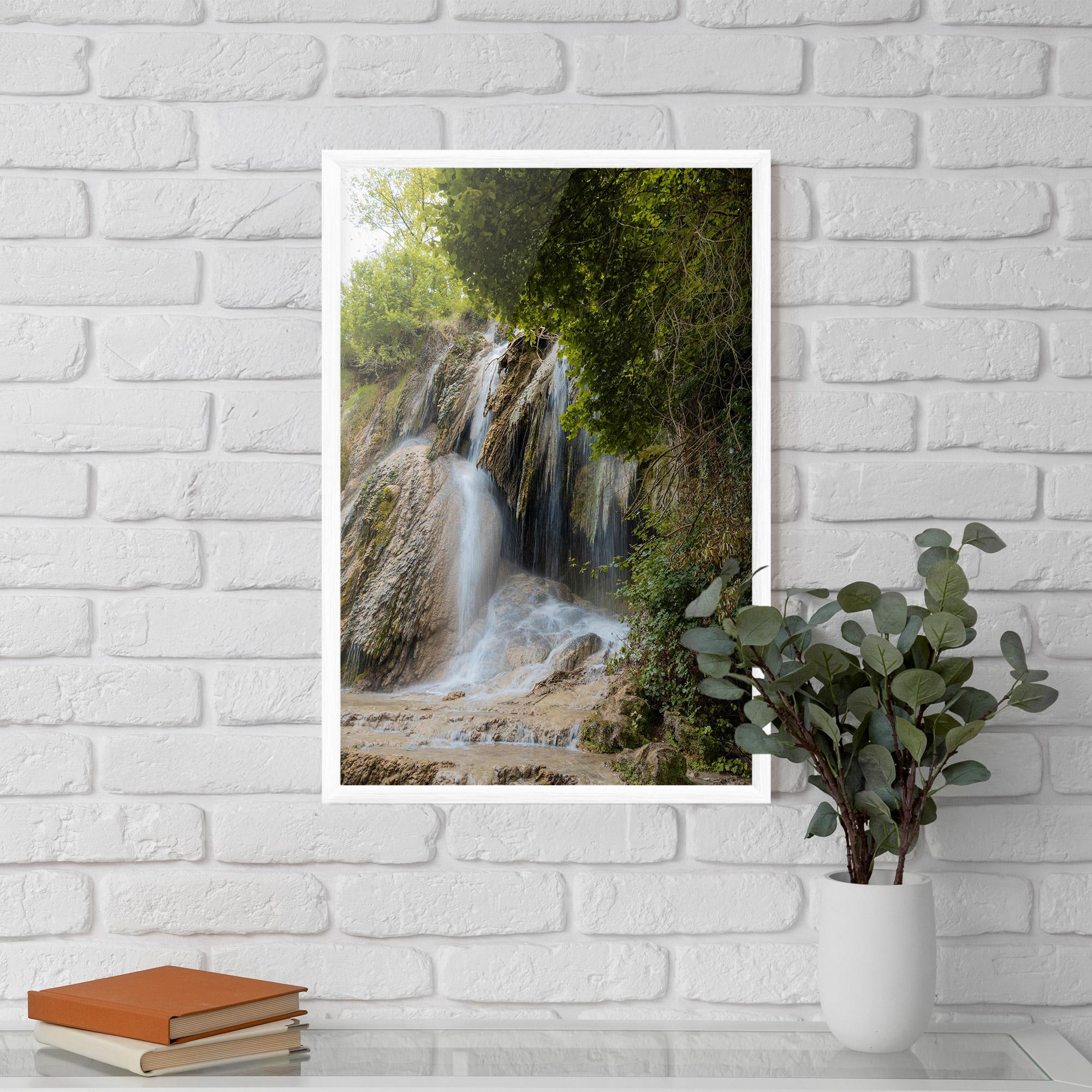 Poster Înrămat Forest Waterfall View mockup 5