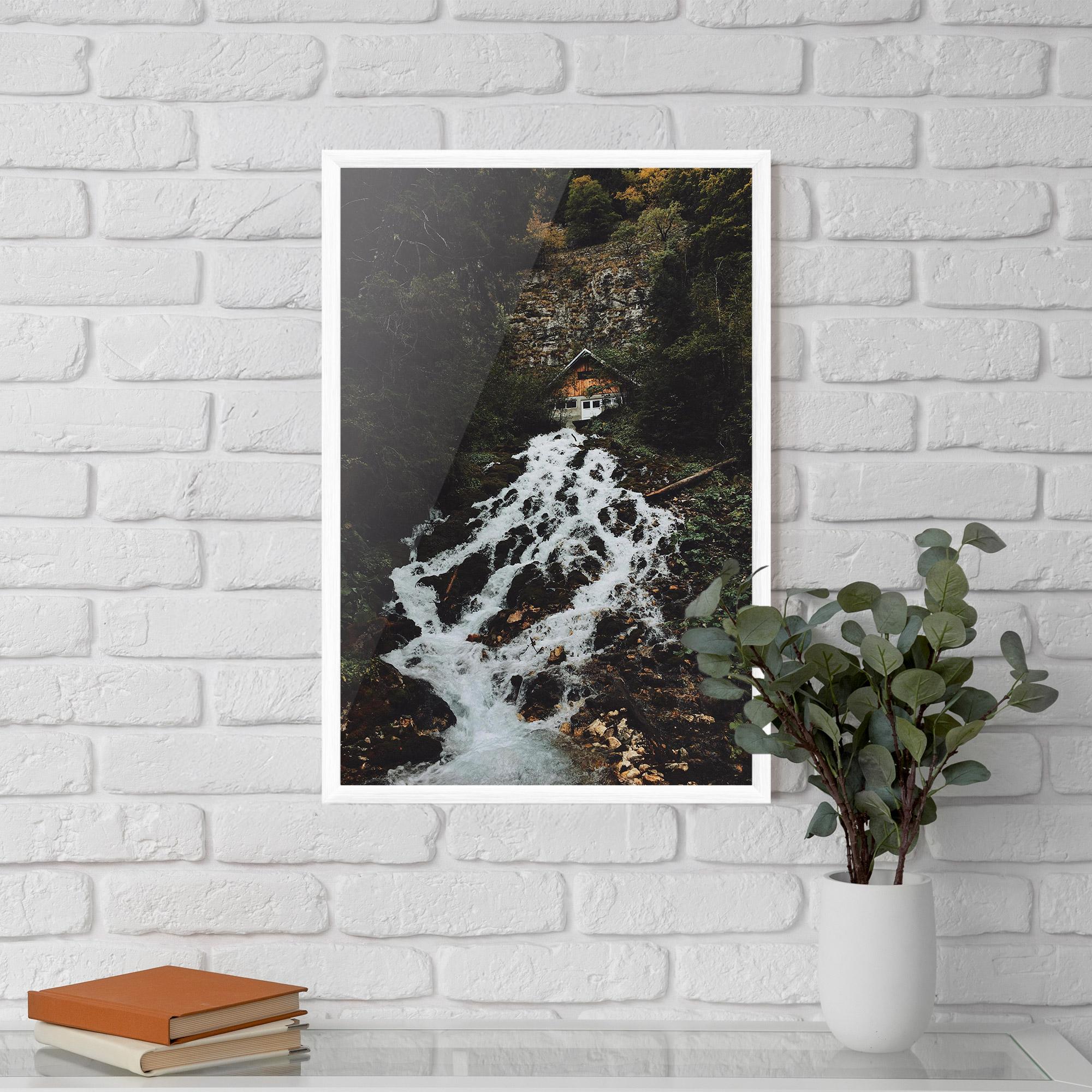 Poster Înrămat Waterfall From Home mockup 5