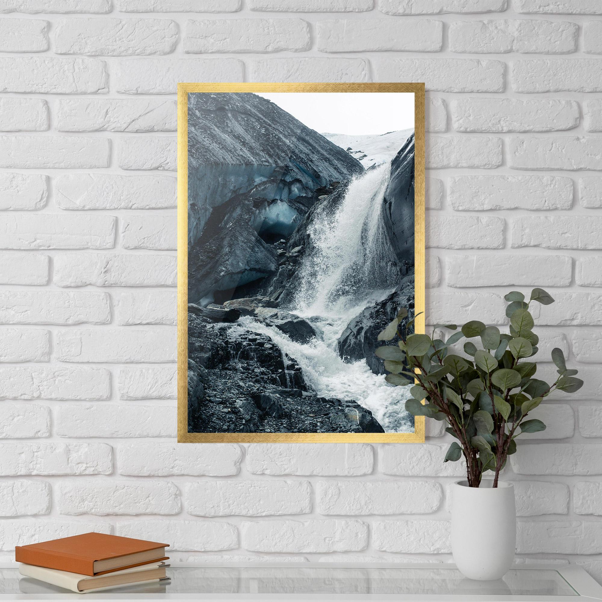 Poster Înrămat Blue Rocks Waterfall mockup 5