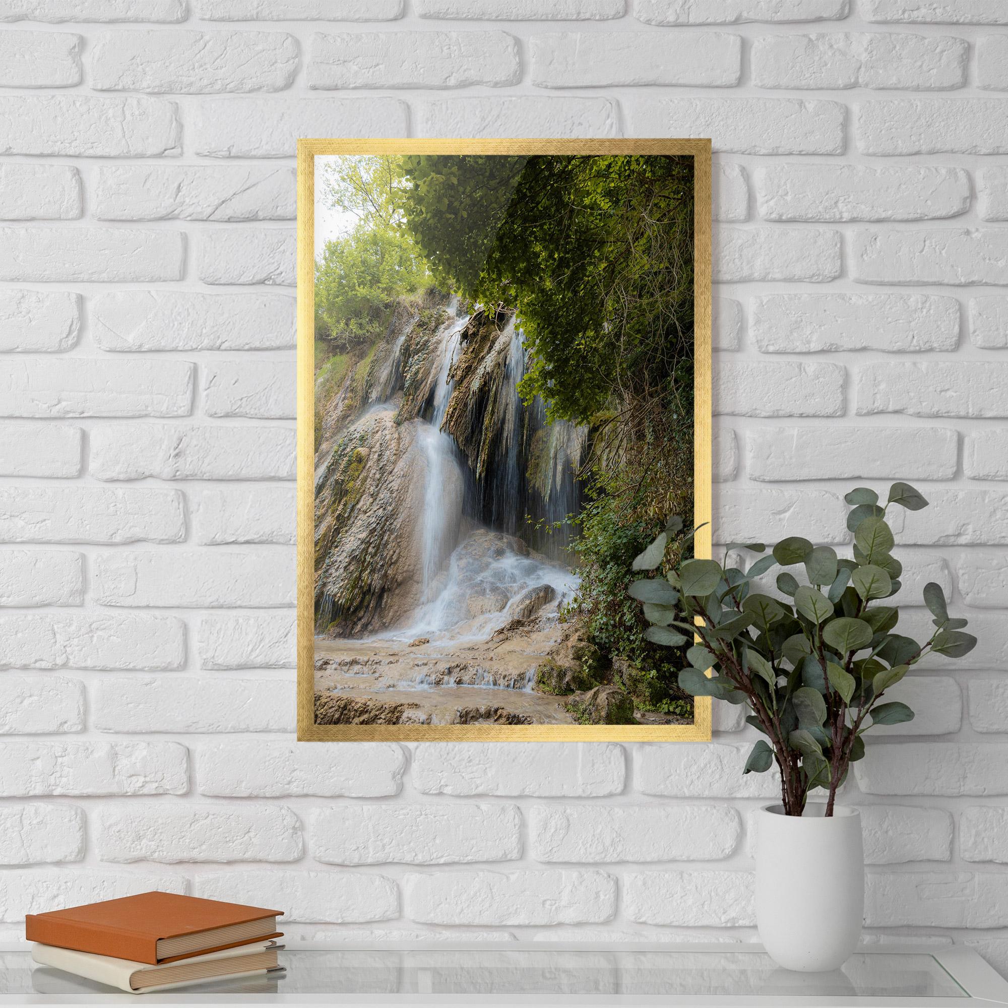 Poster Înrămat Forest Waterfall View mockup 5
