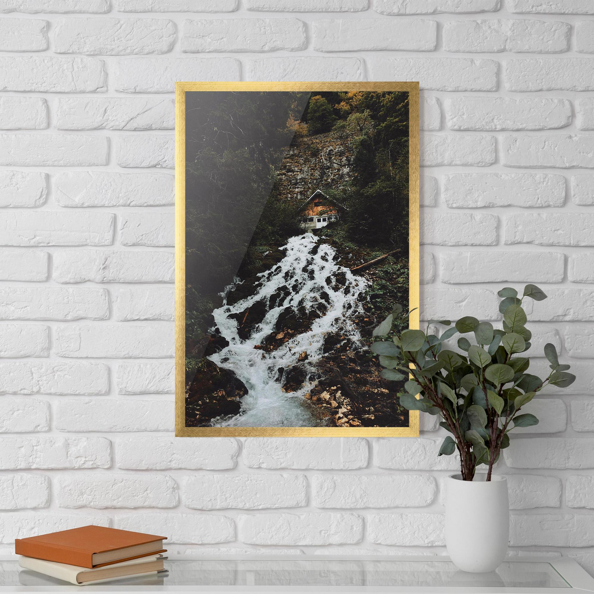 Poster Înrămat Waterfall From Home mockup 5