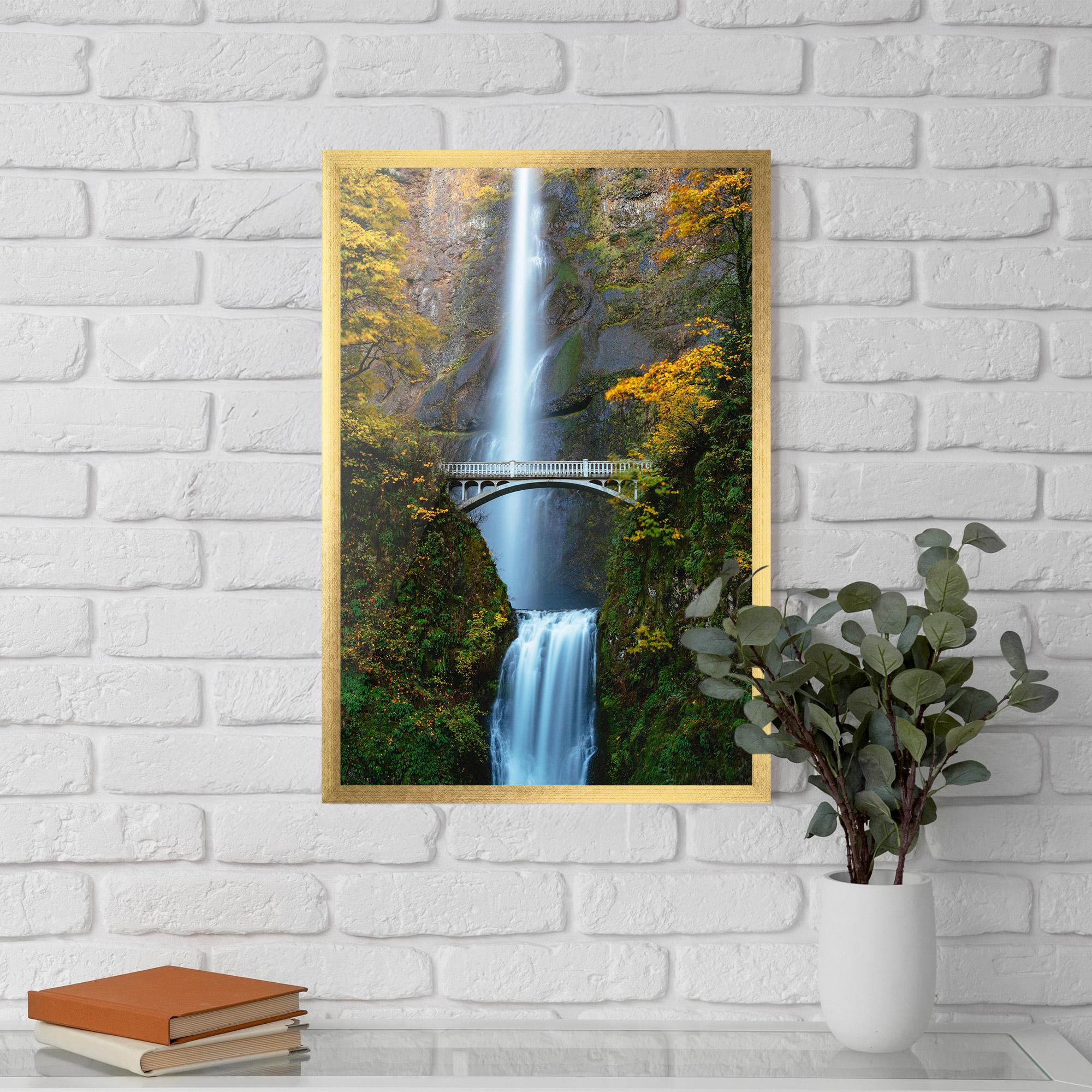 Poster Înrămat Yellow Leaves Bridge mockup 5