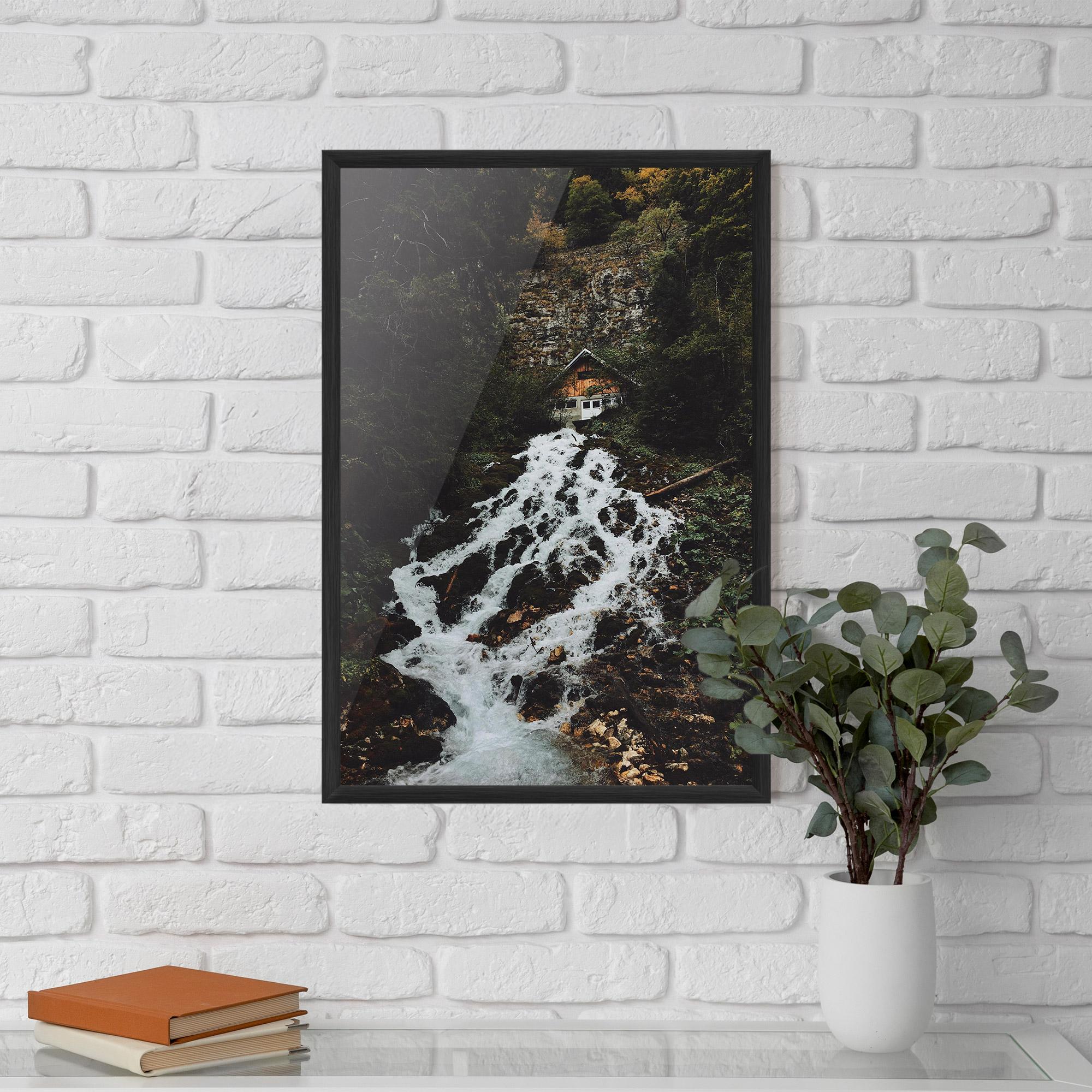 Poster Înrămat Waterfall From Home mockup 5
