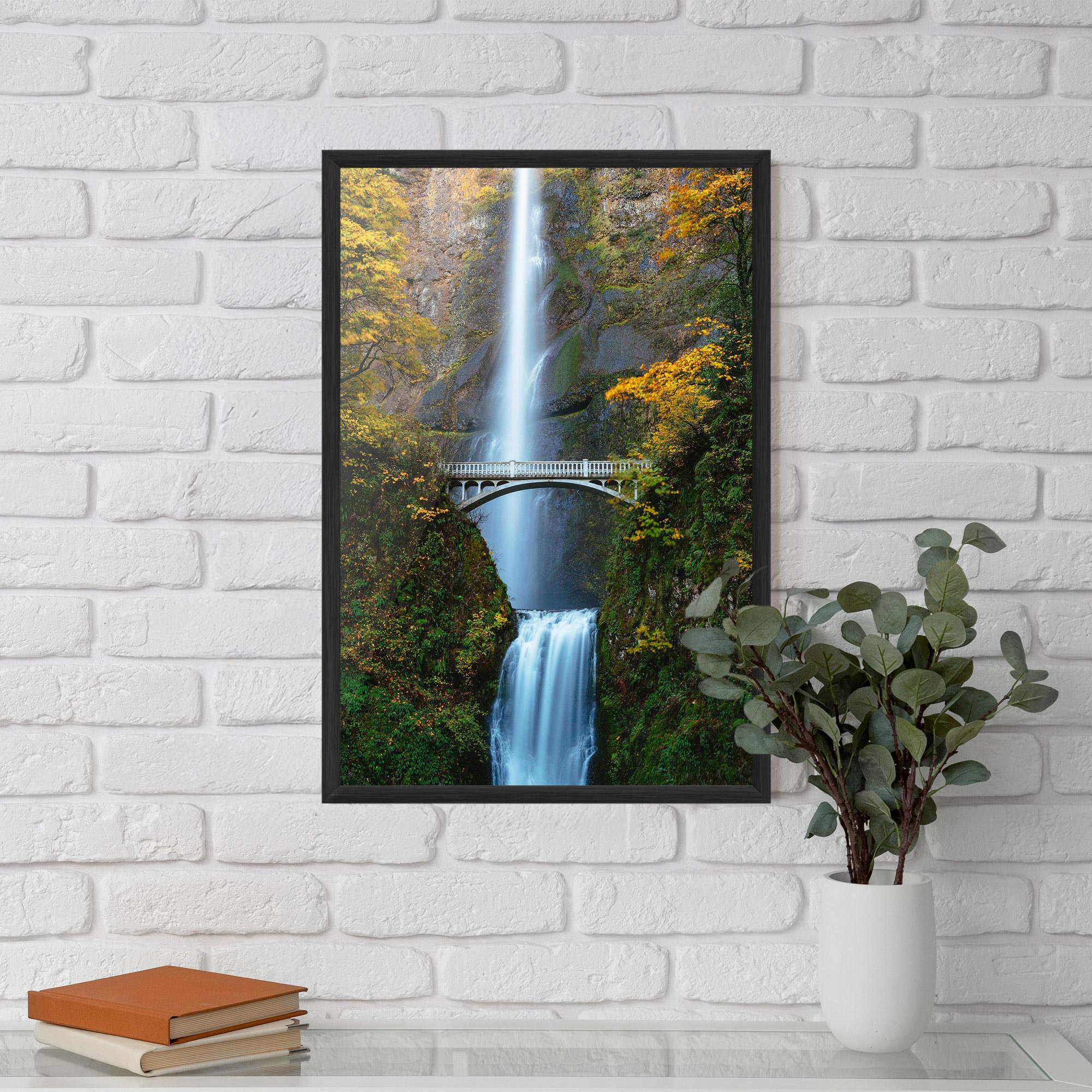 Poster Înrămat Yellow Leaves Bridge mockup 5