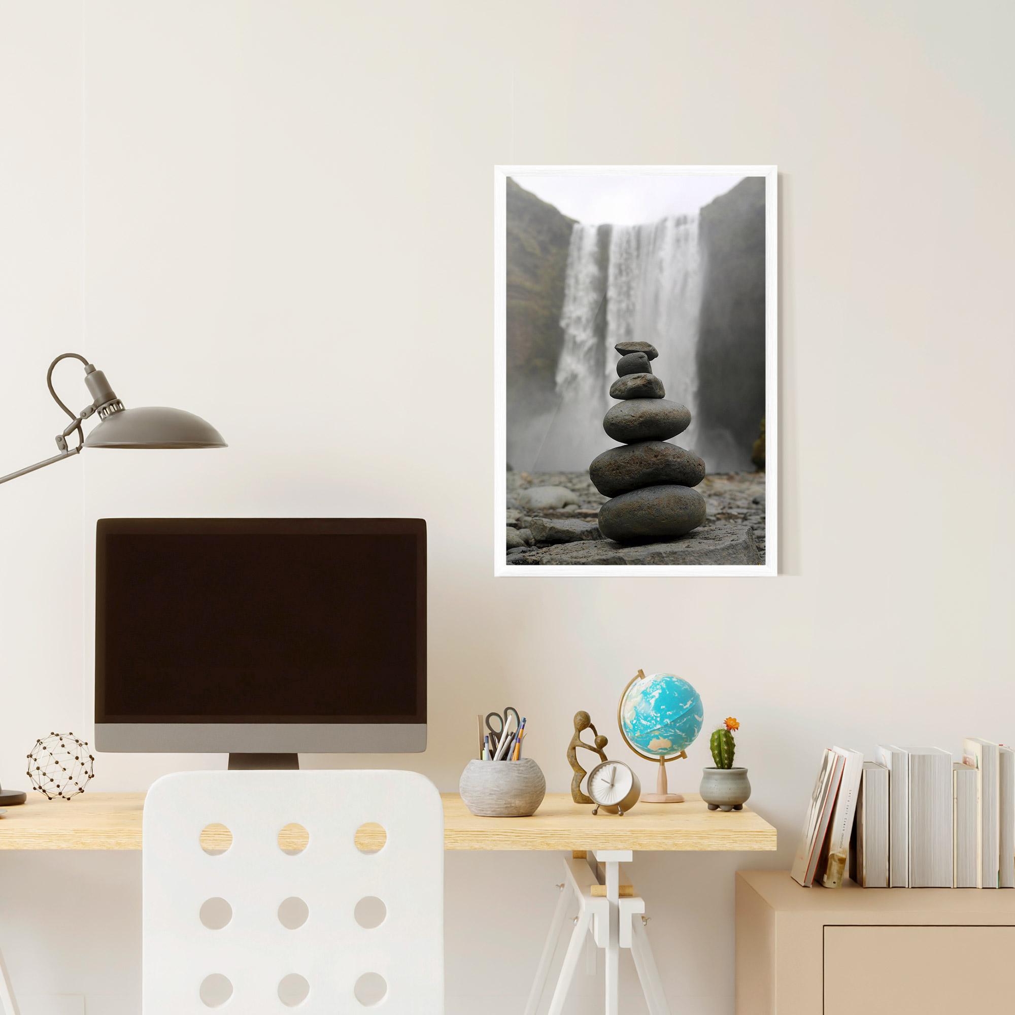 Poster Înrămat Balanced Rocks Waterfall mockup 6