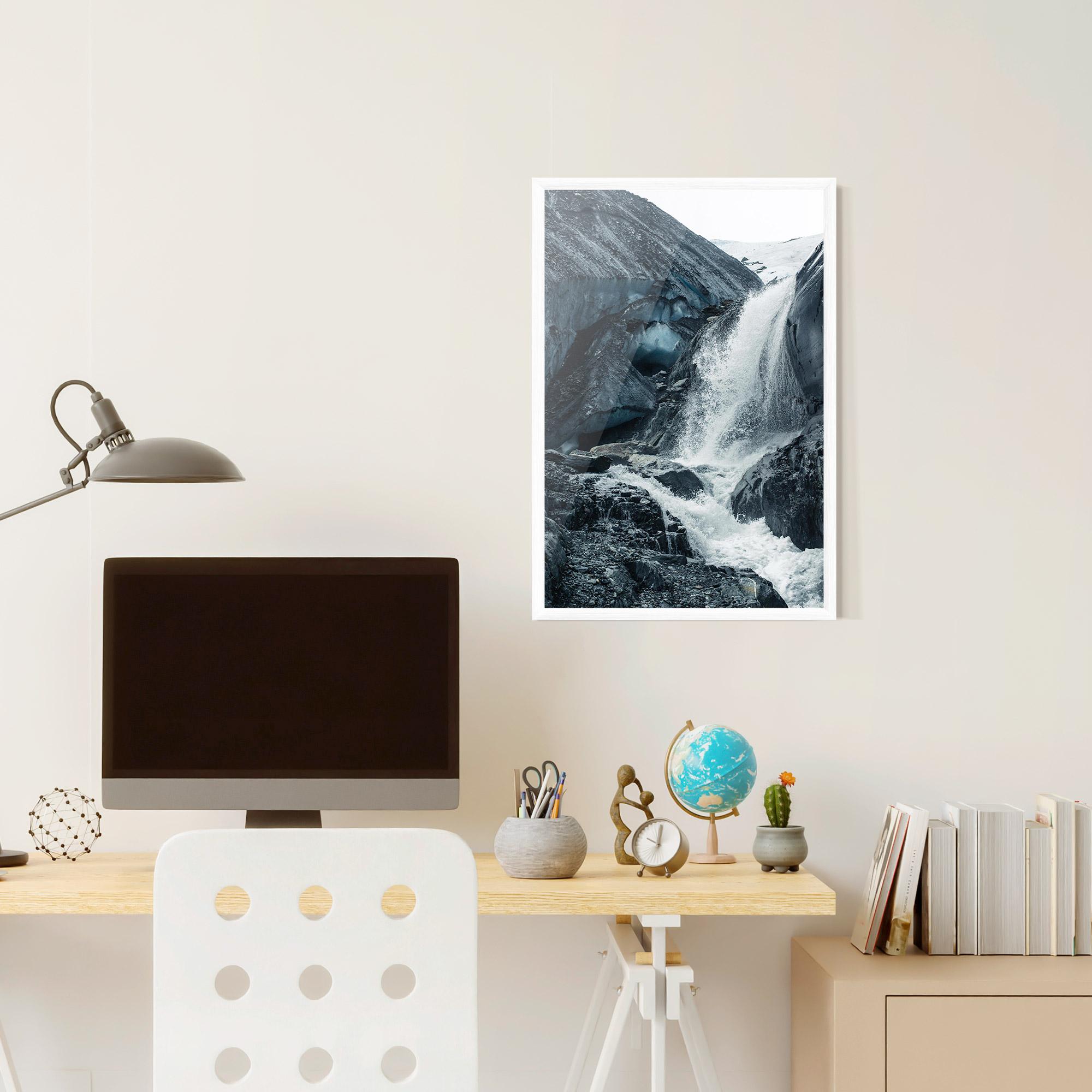 Poster Înrămat Blue Rocks Waterfall mockup 6
