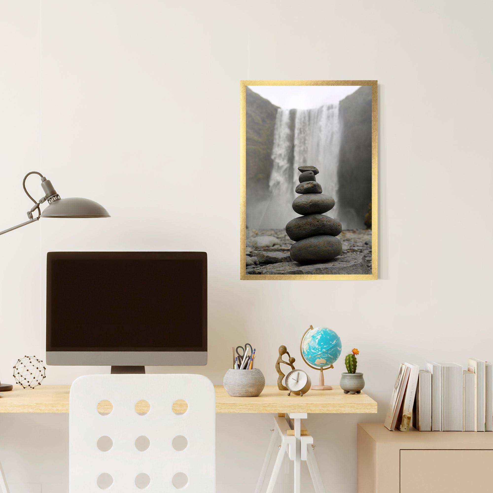 Poster Înrămat Balanced Rocks Waterfall mockup 6