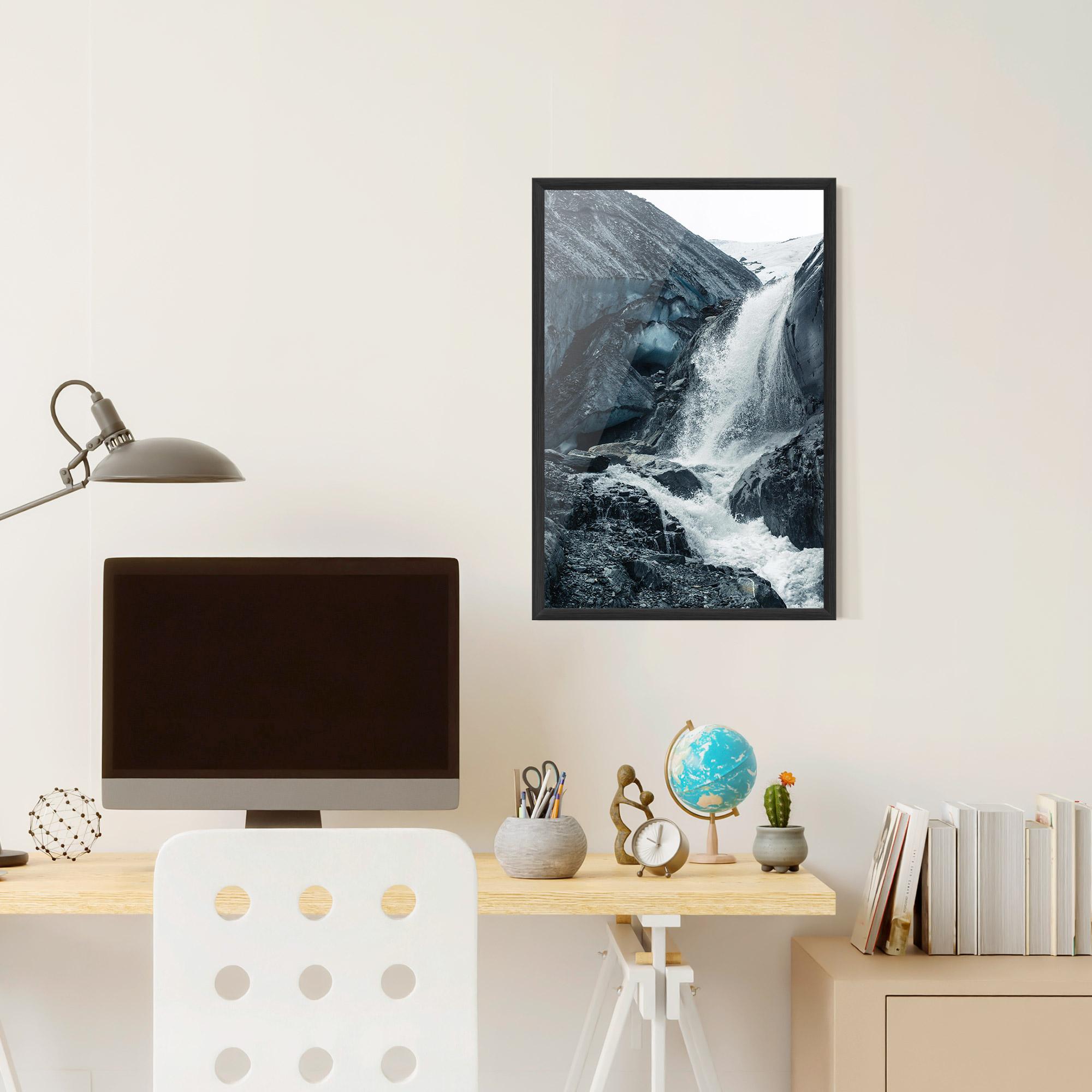 Poster Înrămat Blue Rocks Waterfall mockup 6