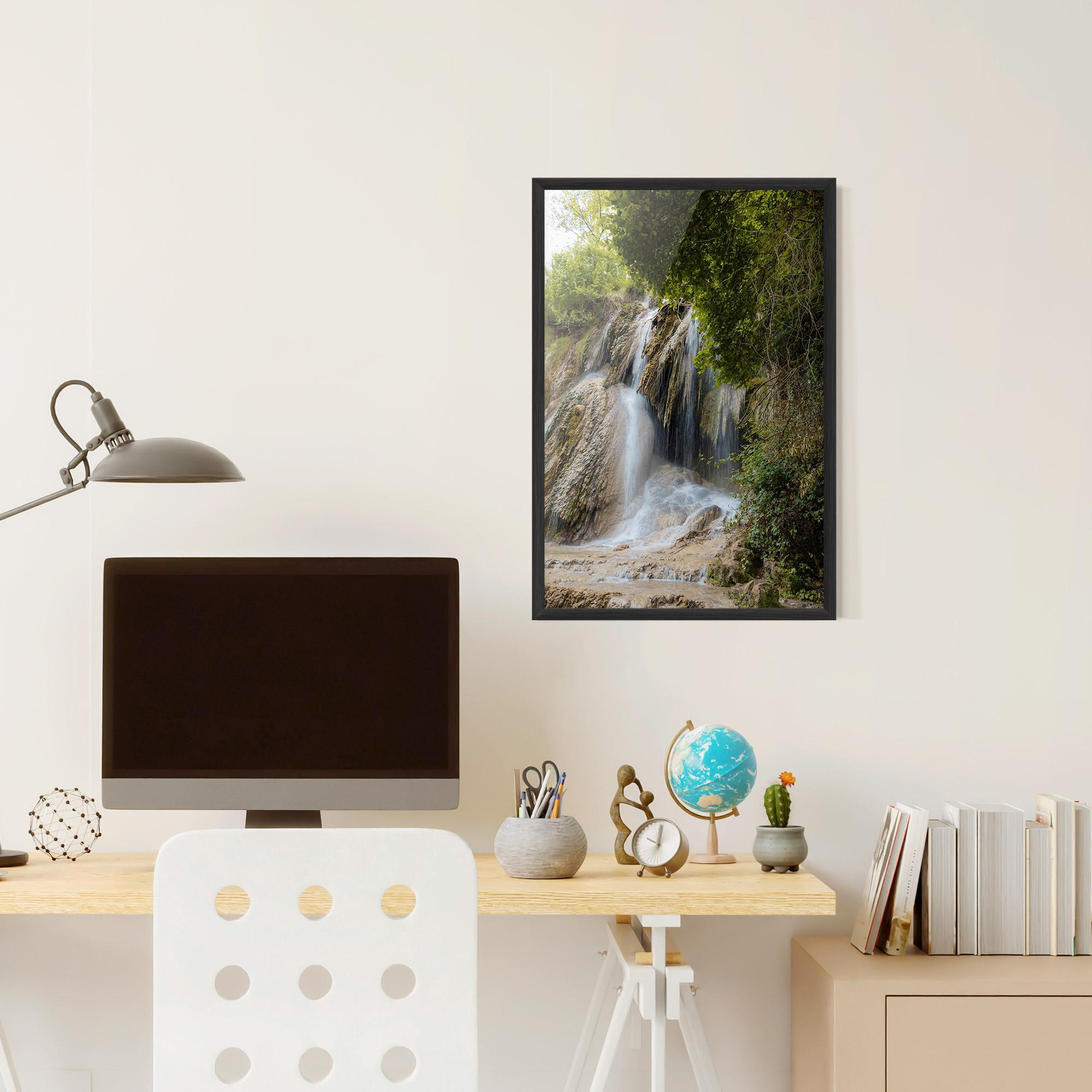 Poster Înrămat Forest Waterfall View mockup 6