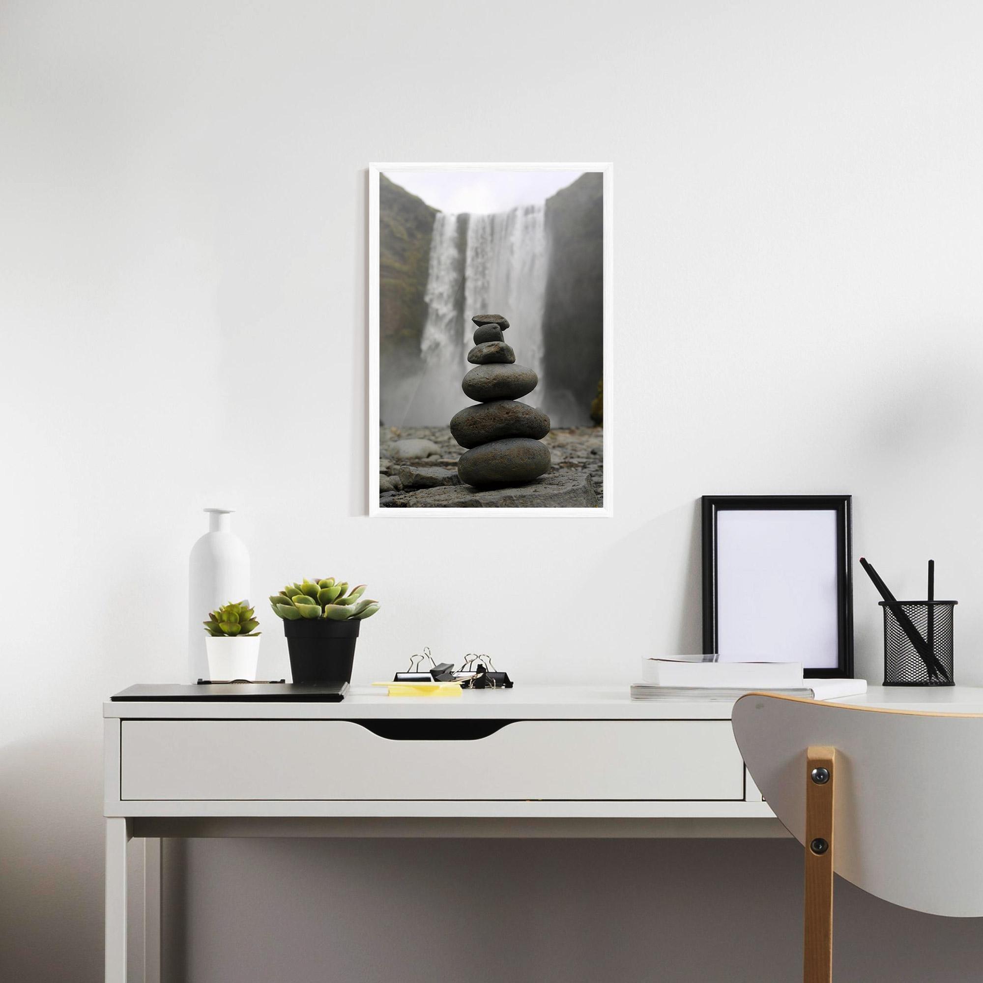 Poster Înrămat Balanced Rocks Waterfall mockup 7