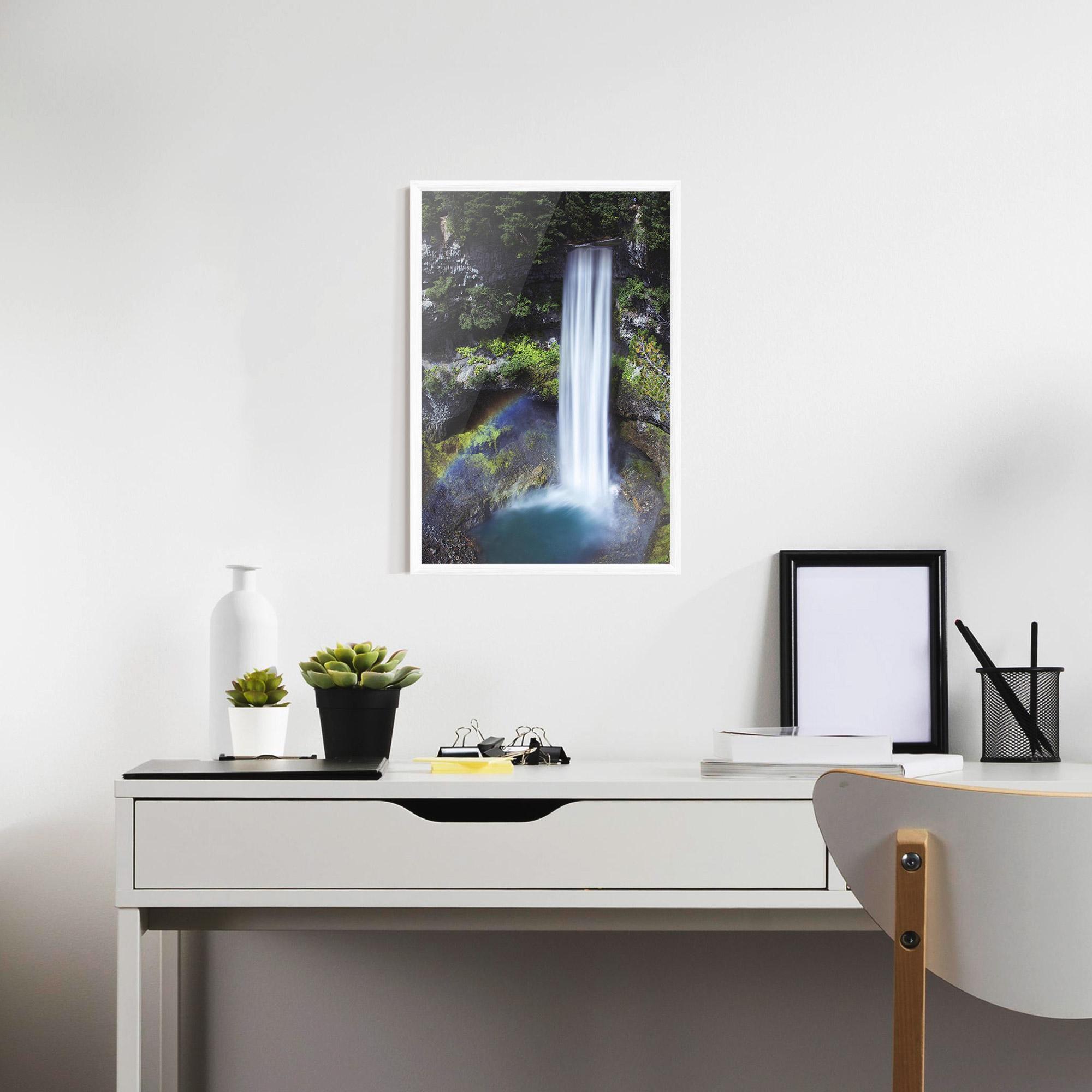 Poster Înrămat Pretty Rainbow Waterfall mockup 7