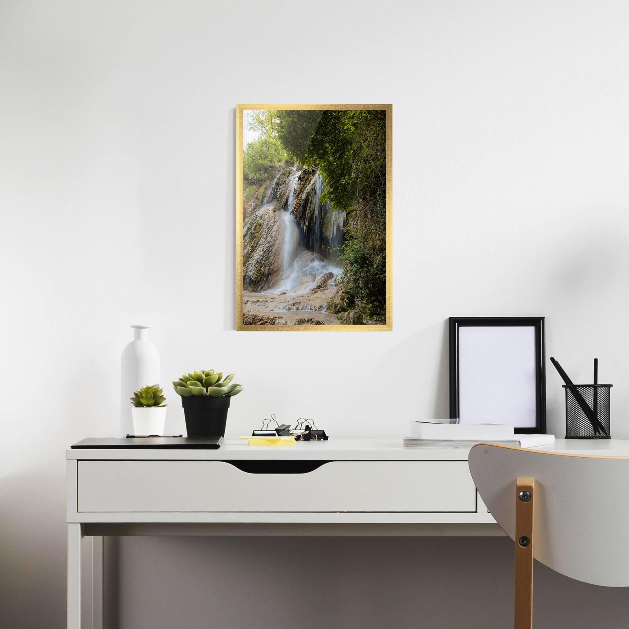 Poster Înrămat Forest Waterfall View mockup 7