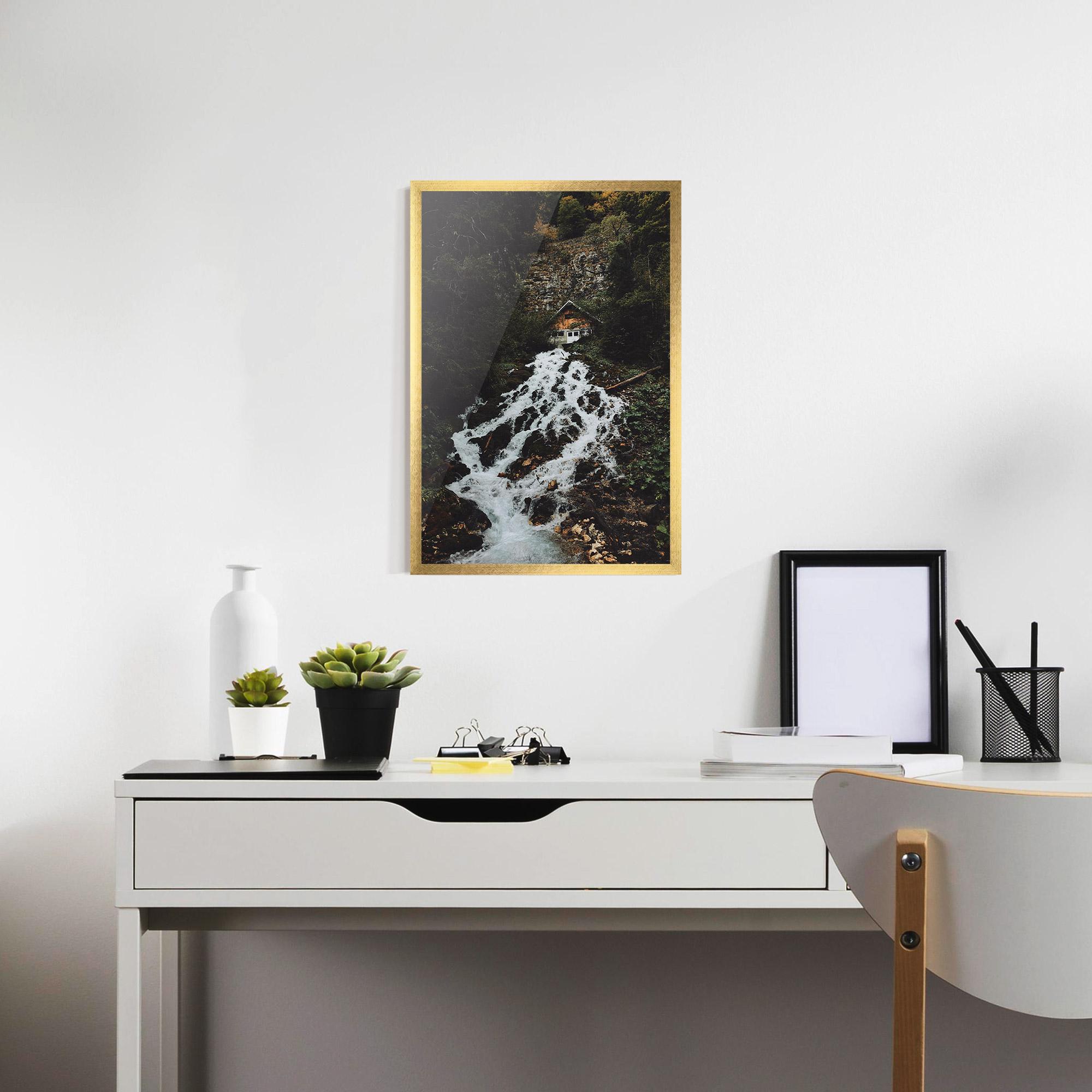 Poster Înrămat Waterfall From Home mockup 7