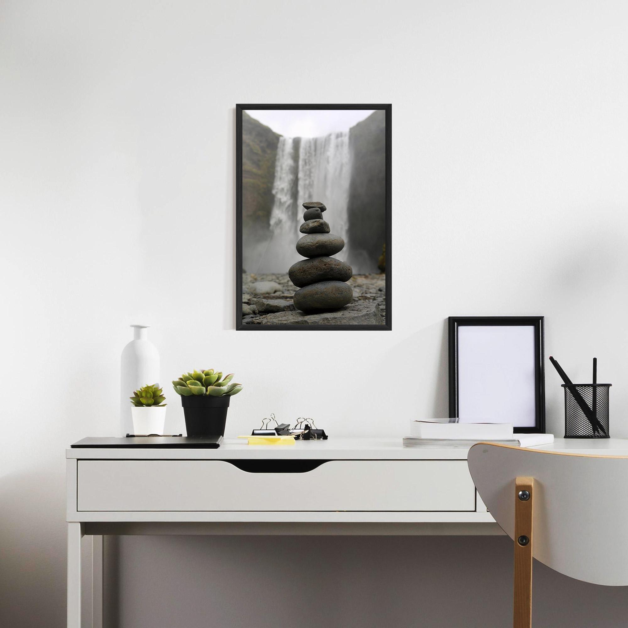 Poster Înrămat Balanced Rocks Waterfall mockup 7
