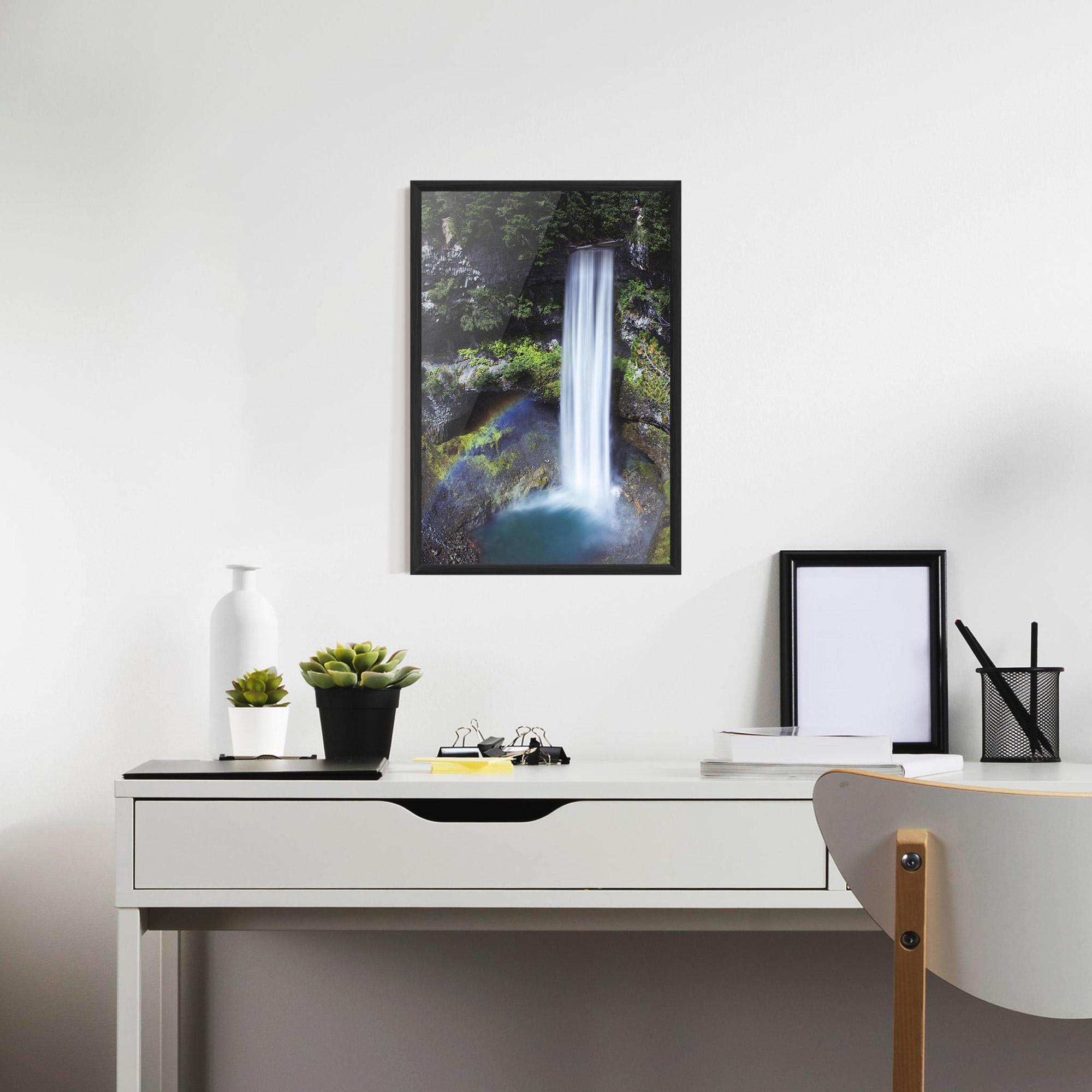 Poster Înrămat Pretty Rainbow Waterfall mockup 7