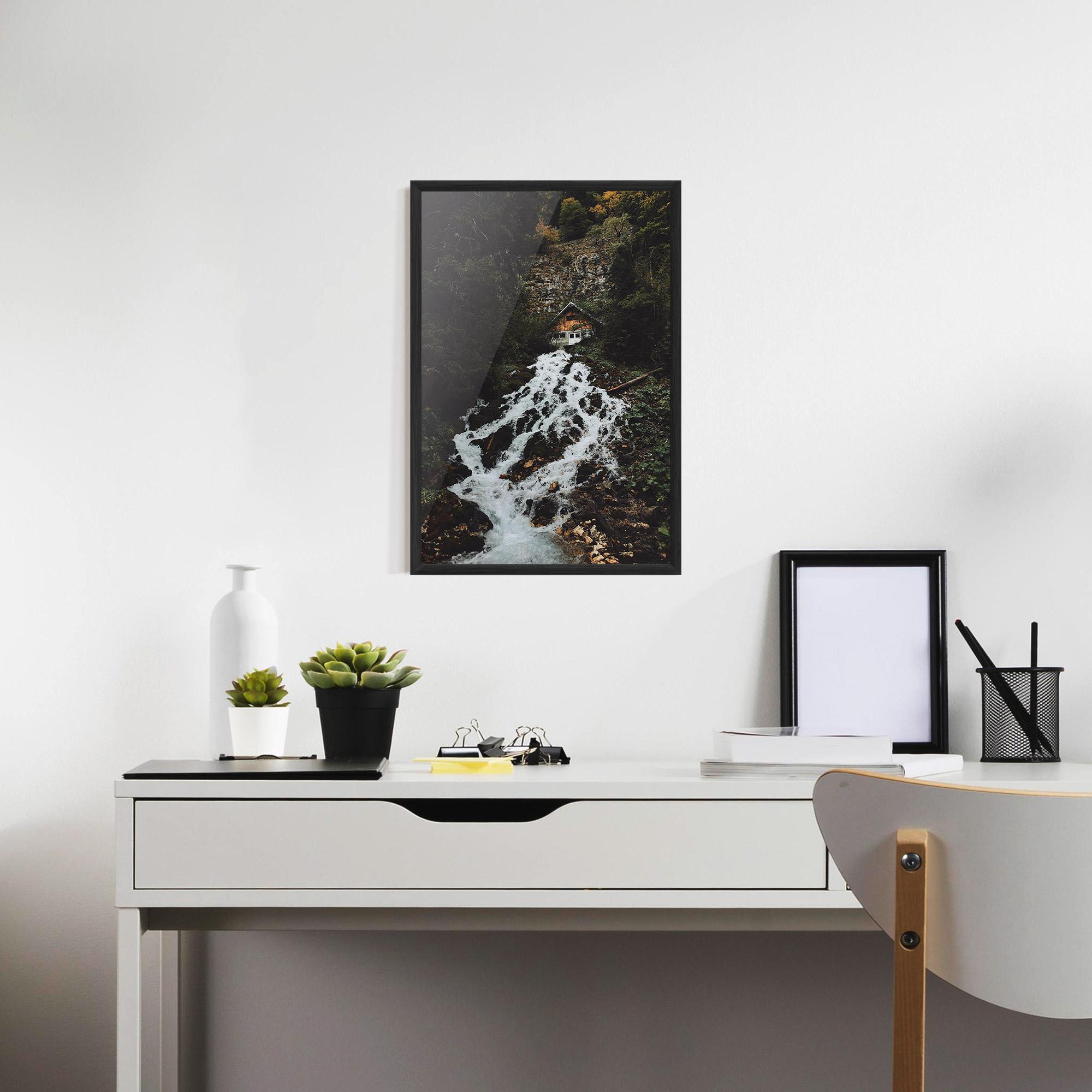 Poster Înrămat Waterfall From Home mockup 7