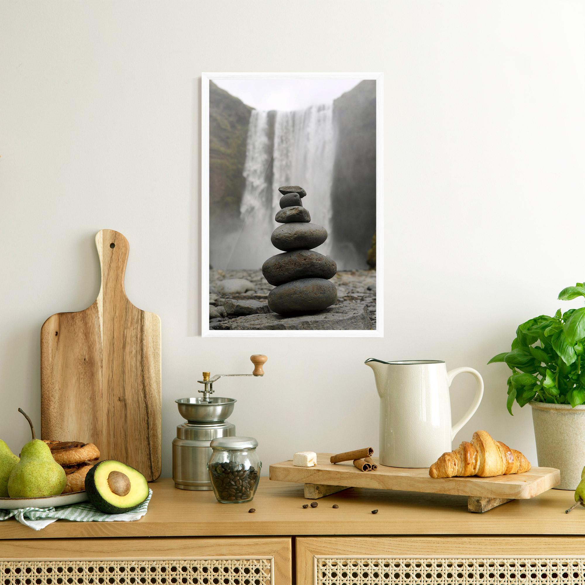 Poster Înrămat Balanced Rocks Waterfall mockup 8