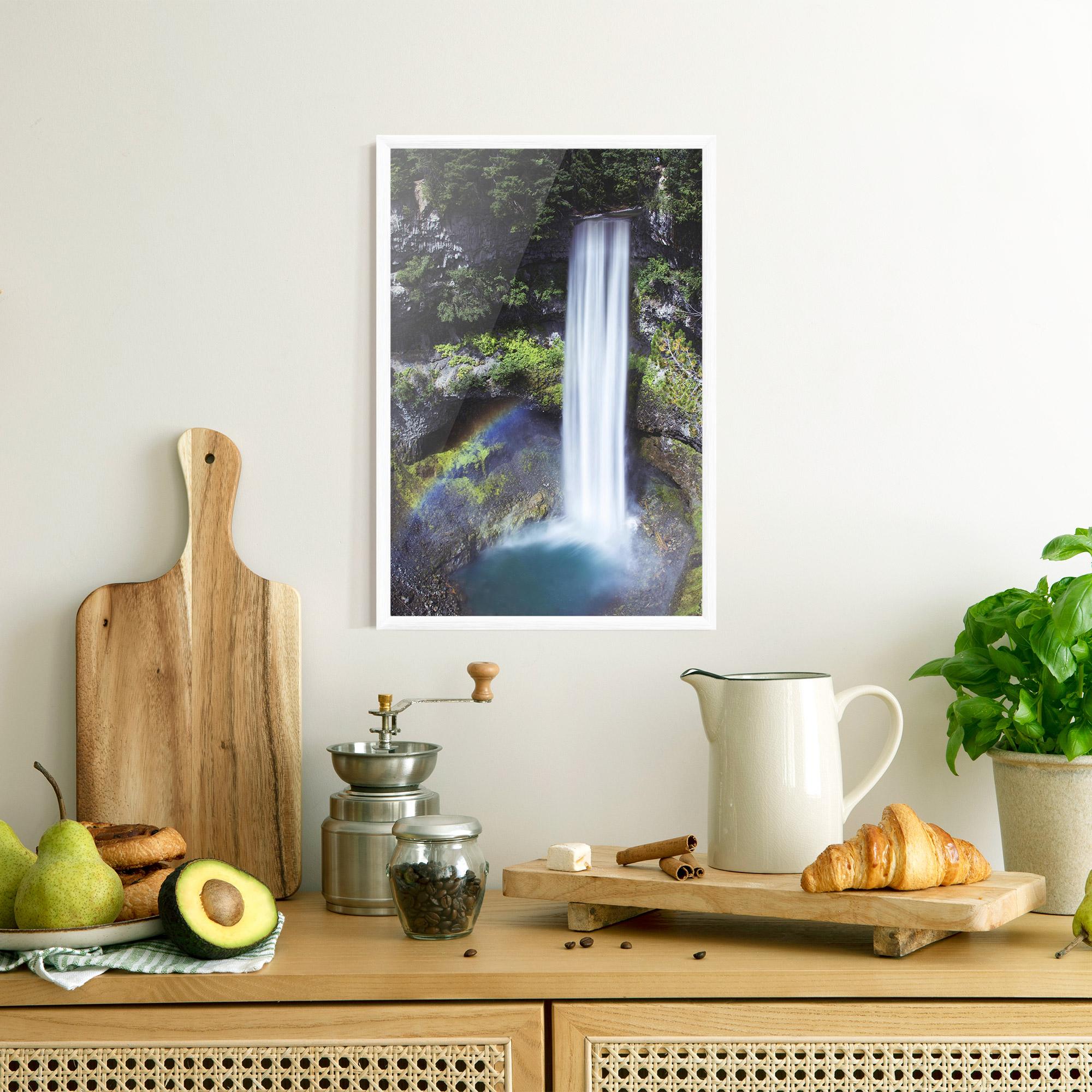 Poster Înrămat Pretty Rainbow Waterfall mockup 8