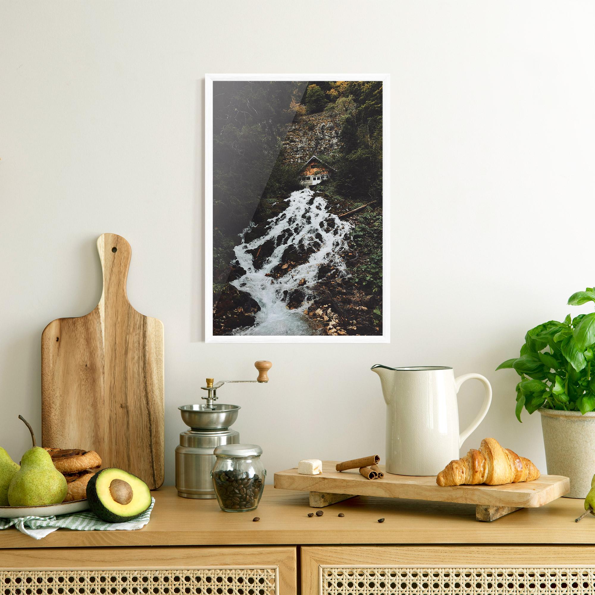 Poster Înrămat Waterfall From Home mockup 8