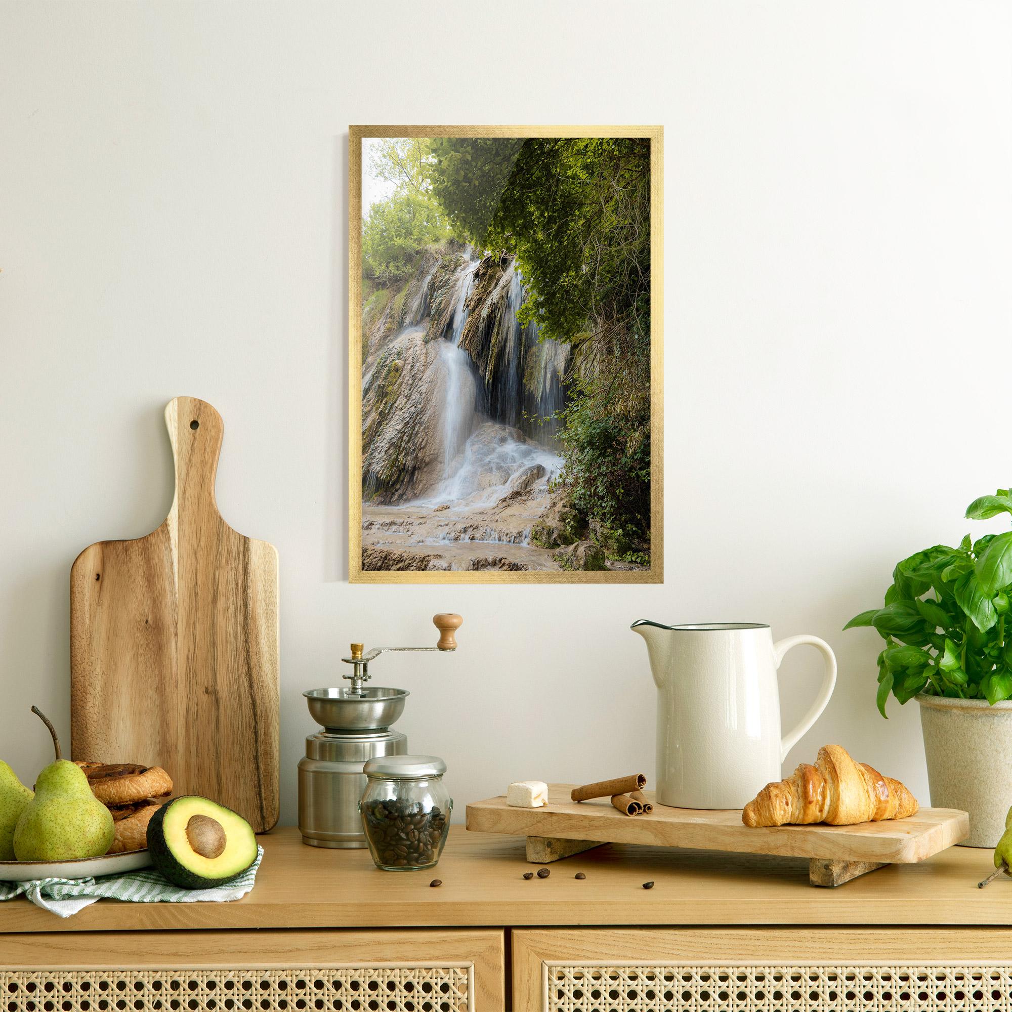 Poster Înrămat Forest Waterfall View mockup 8