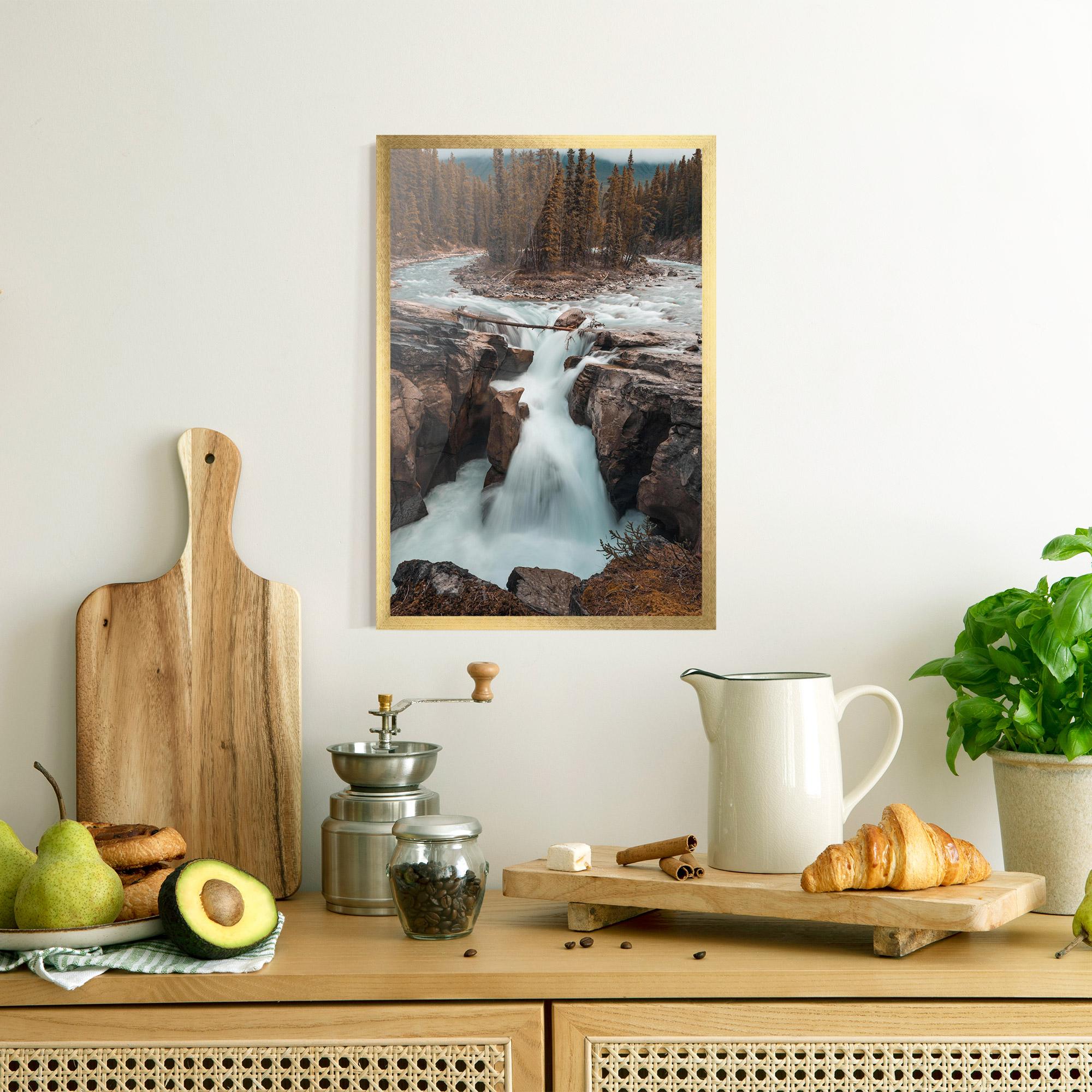 Poster Înrămat Orange Trees Waterfall mockup 8