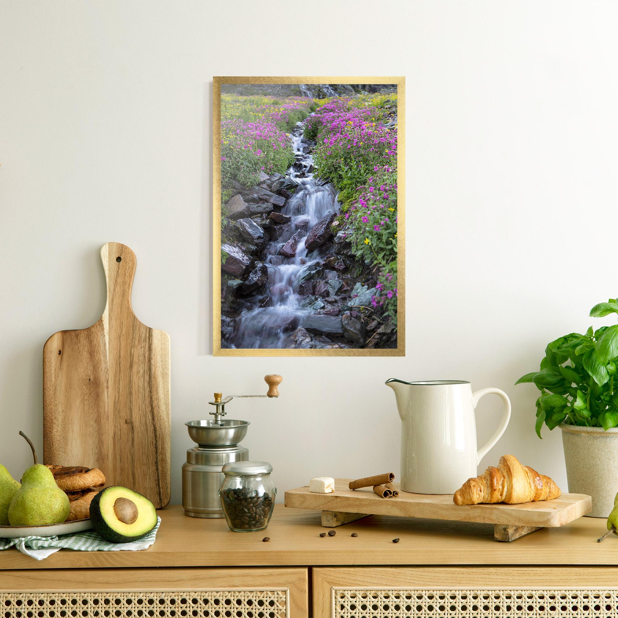 Poster Înrămat Water Falling Field mockup 8
