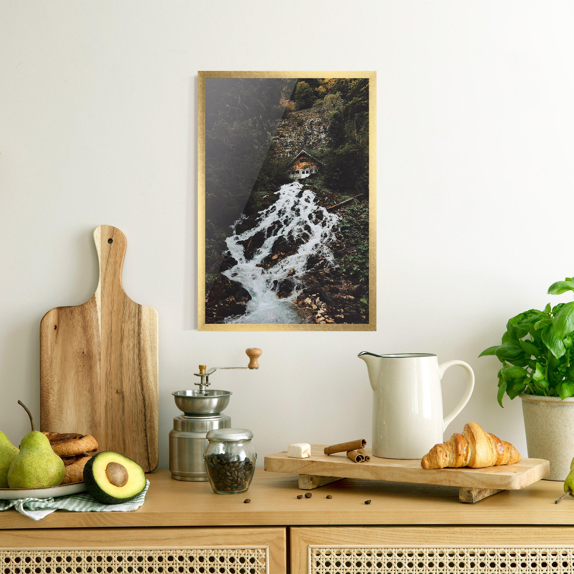 Poster Înrămat Waterfall From Home mockup 8
