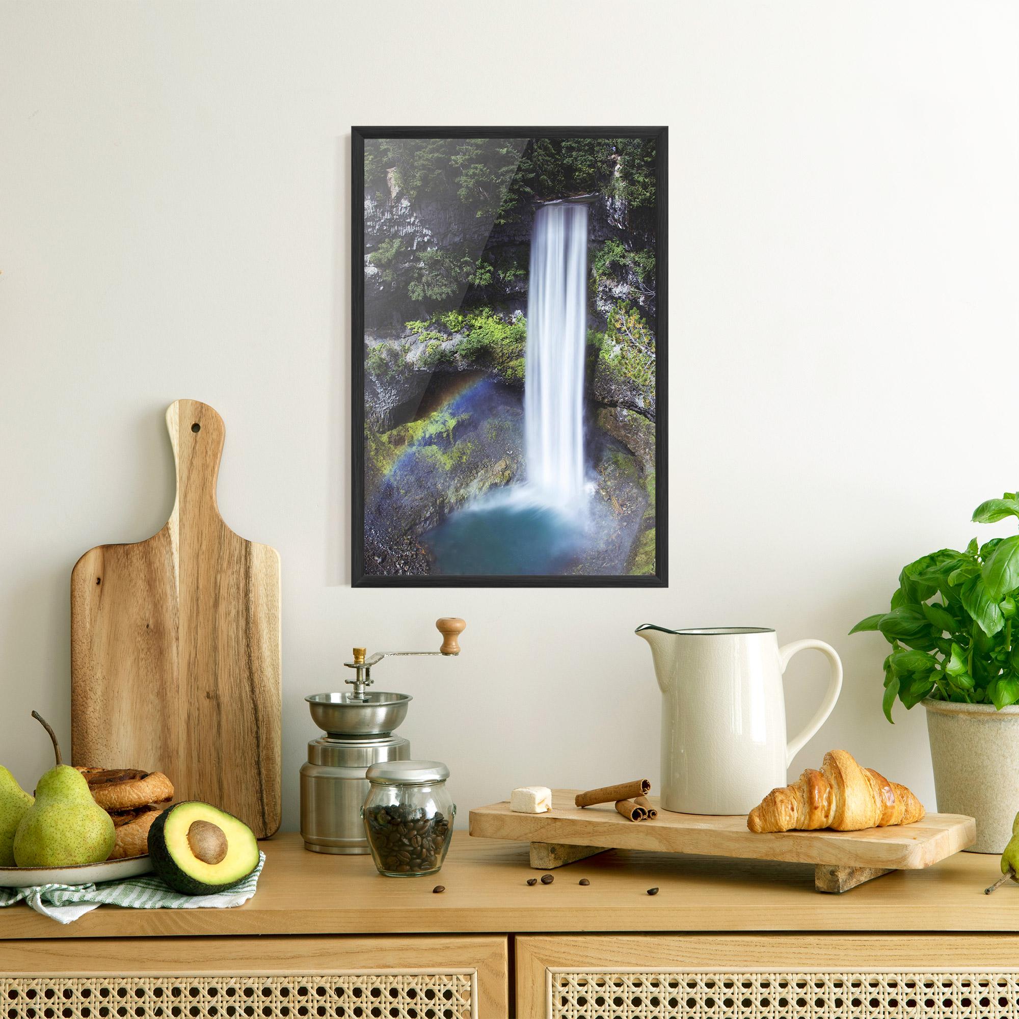 Poster Înrămat Pretty Rainbow Waterfall mockup 8