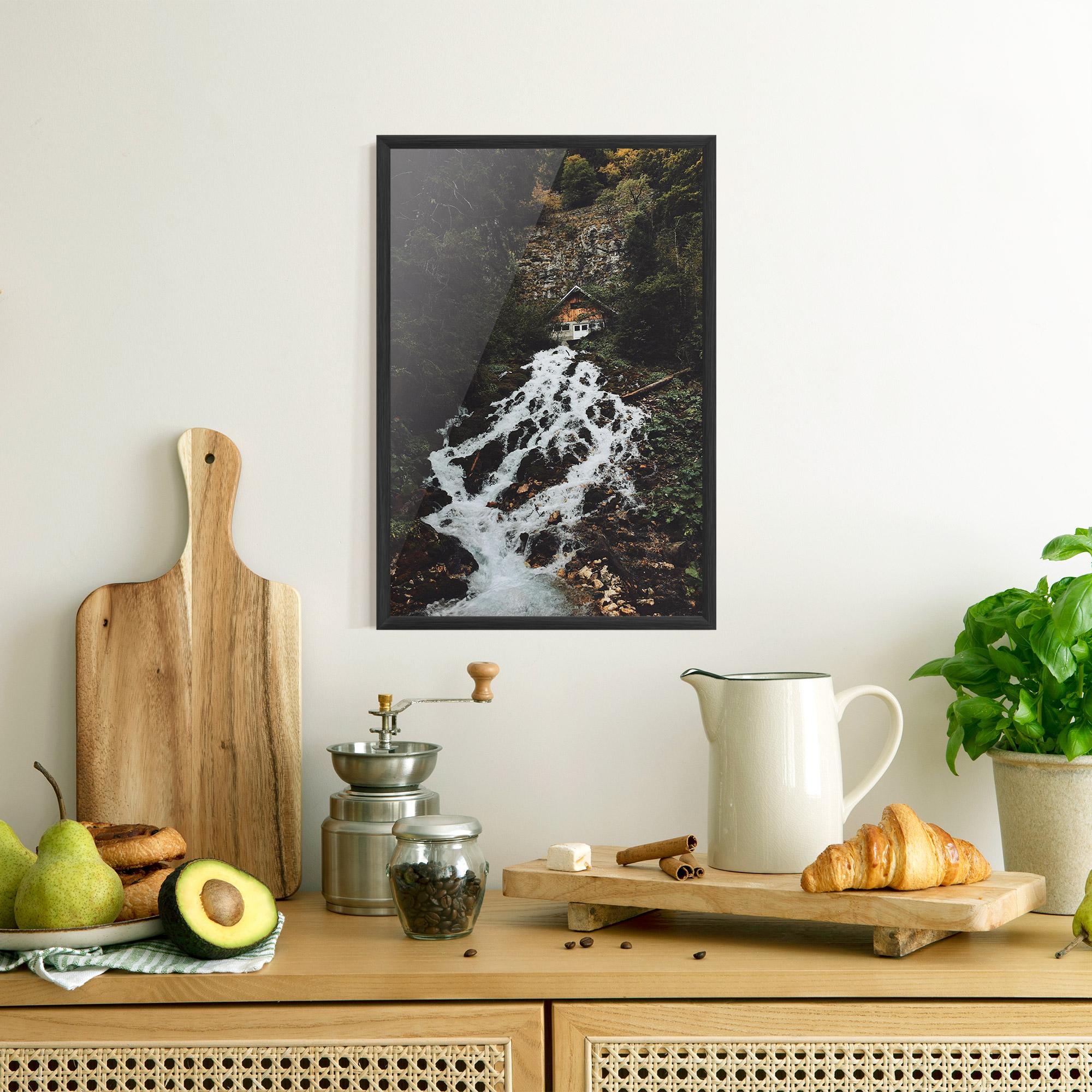 Poster Înrămat Waterfall From Home mockup 8