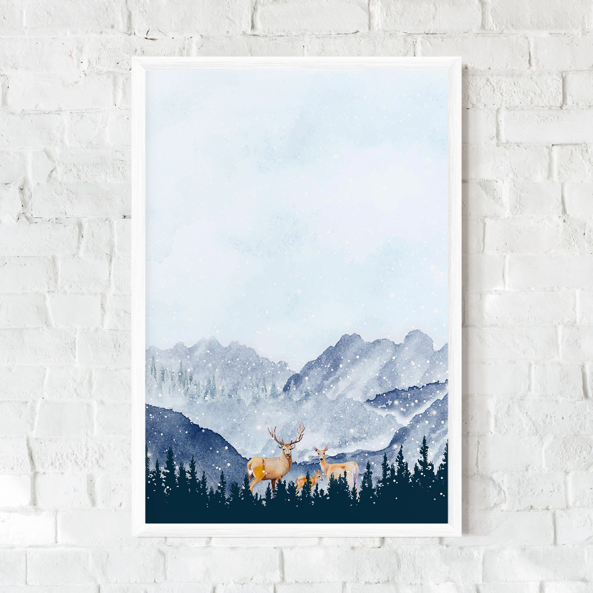 Winter Deers mockup 0
