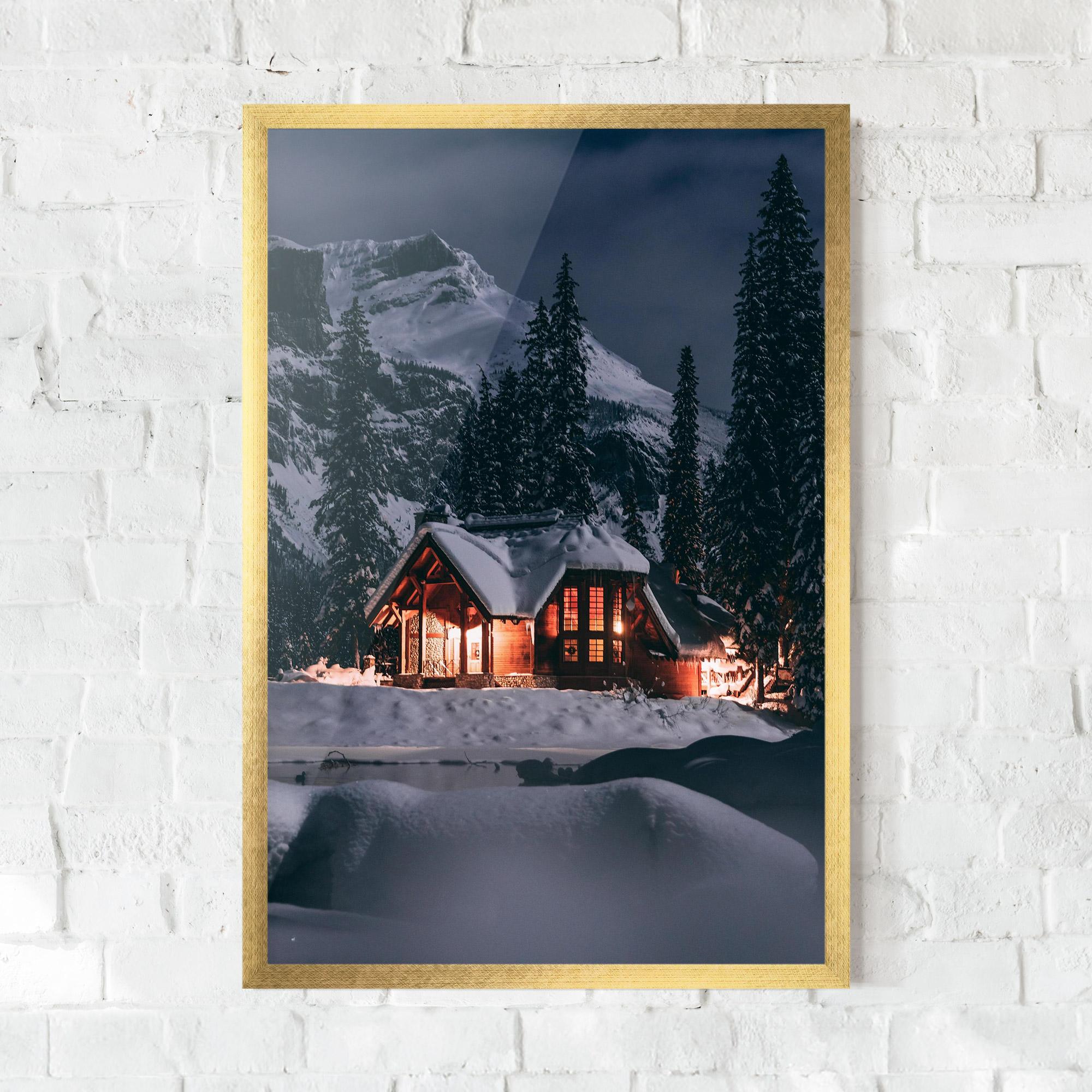 Poster Înrămat Winter House mockup 0