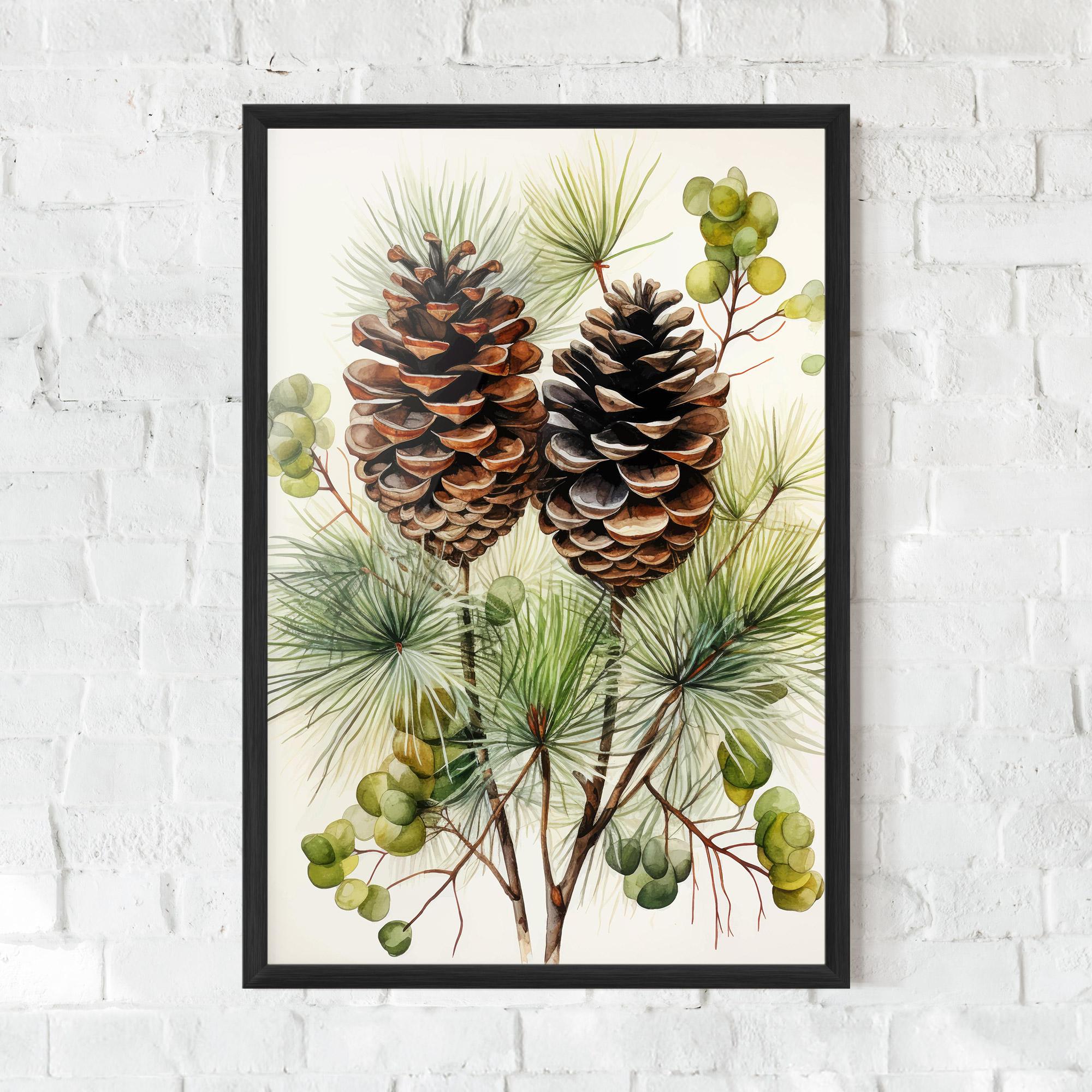 Poster Înrămat Brown Cones mockup 0