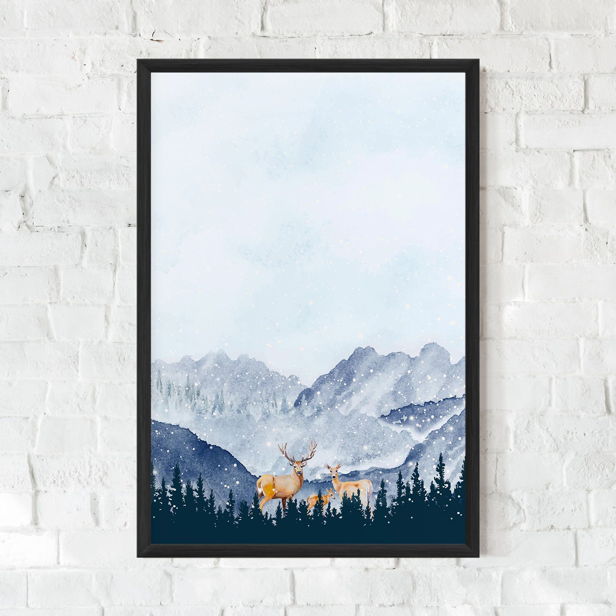 Winter Deers mockup 0